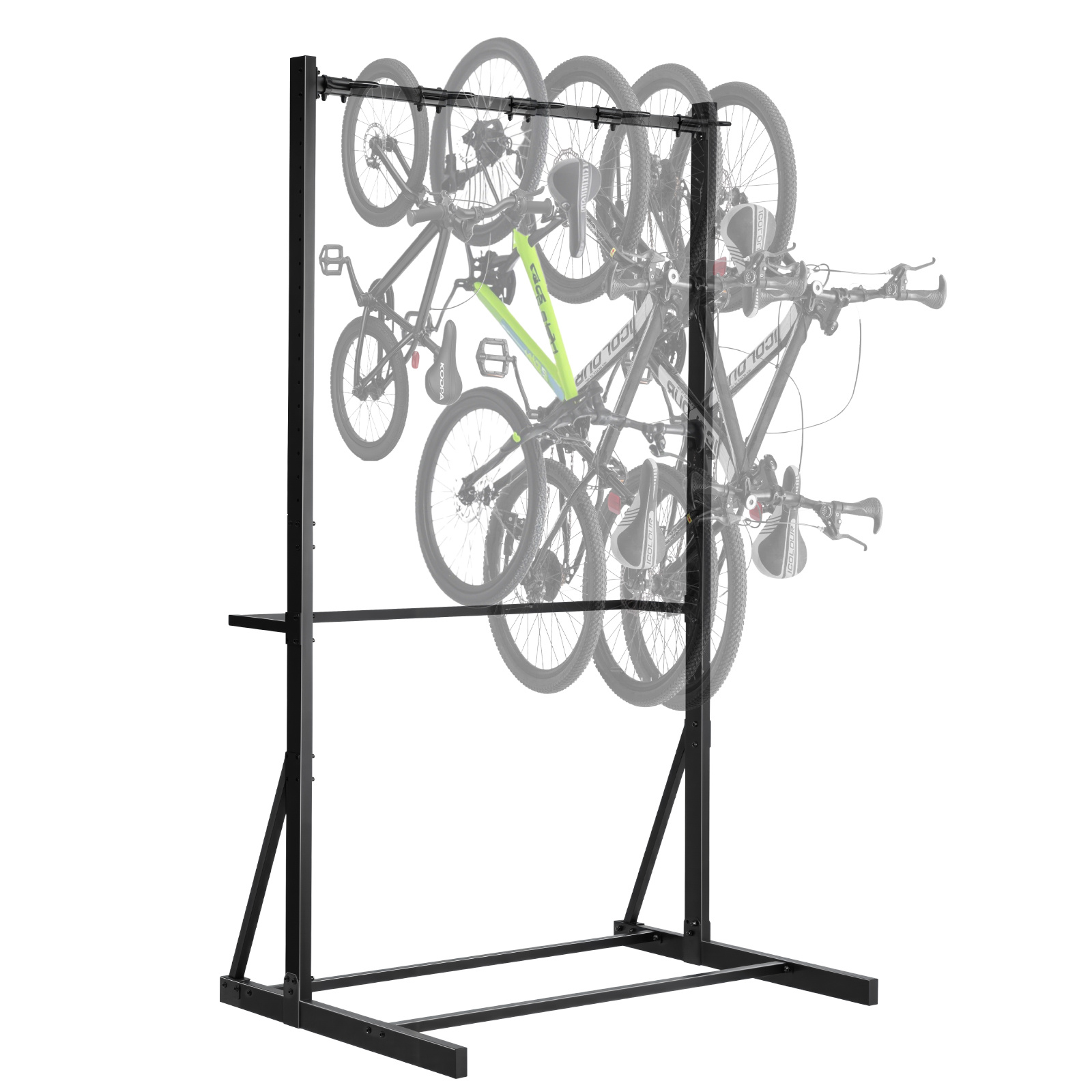 Freestanding Bike 5 Bikes Storage Bicycle Organizer Standing Bike Rack