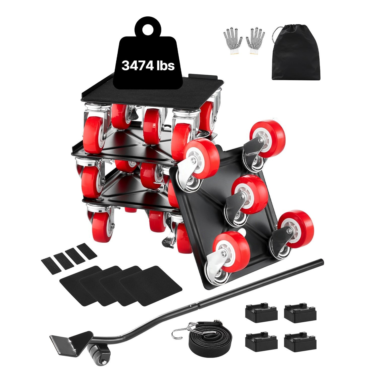 TEMU Vevor Furniture Dolly Heavy Duty Furniture Mover With 3474 Lbs Capacity