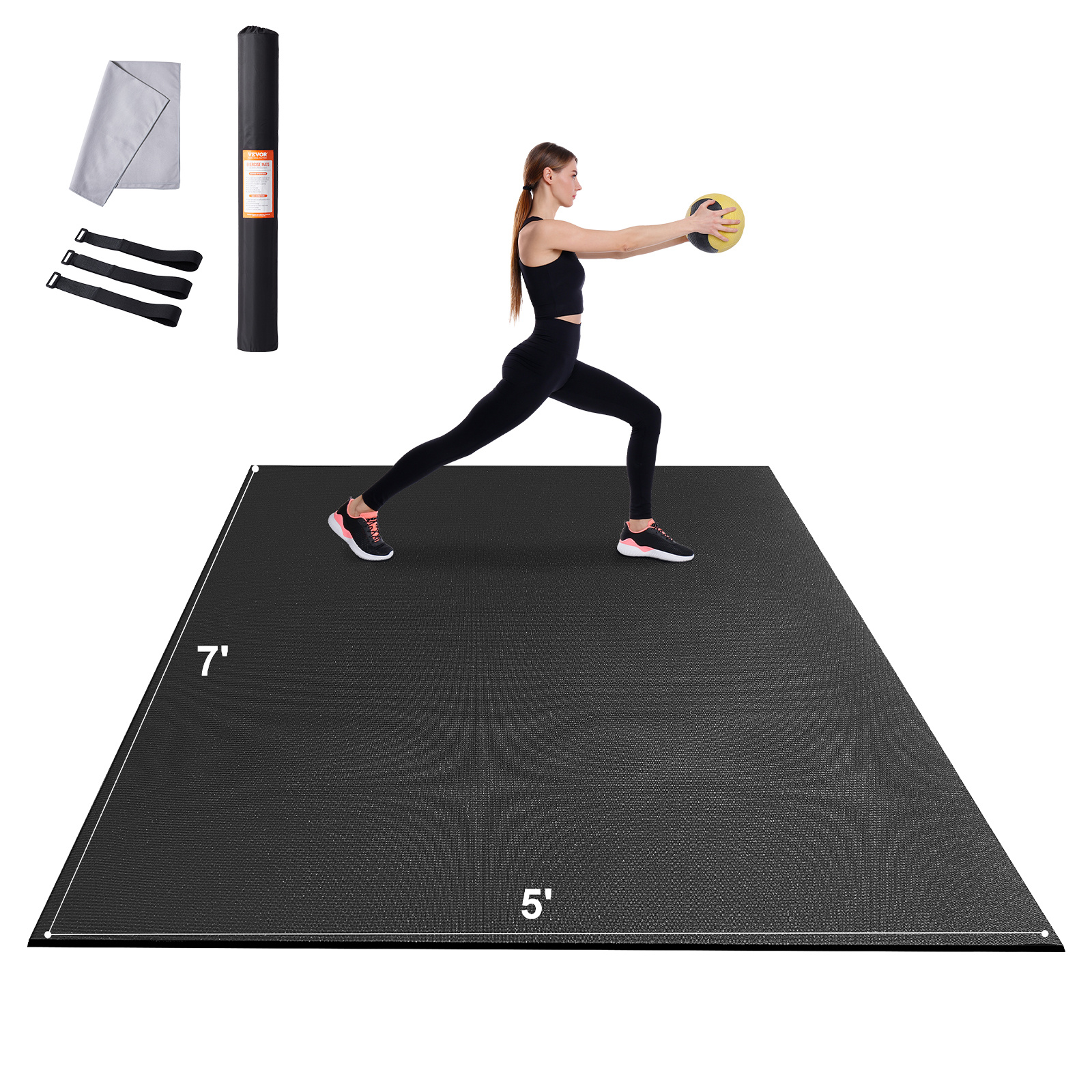 Vevor Exercise Mat Non Slip Yoga Mat Gym Fitness Workout Mat (7x5ft)