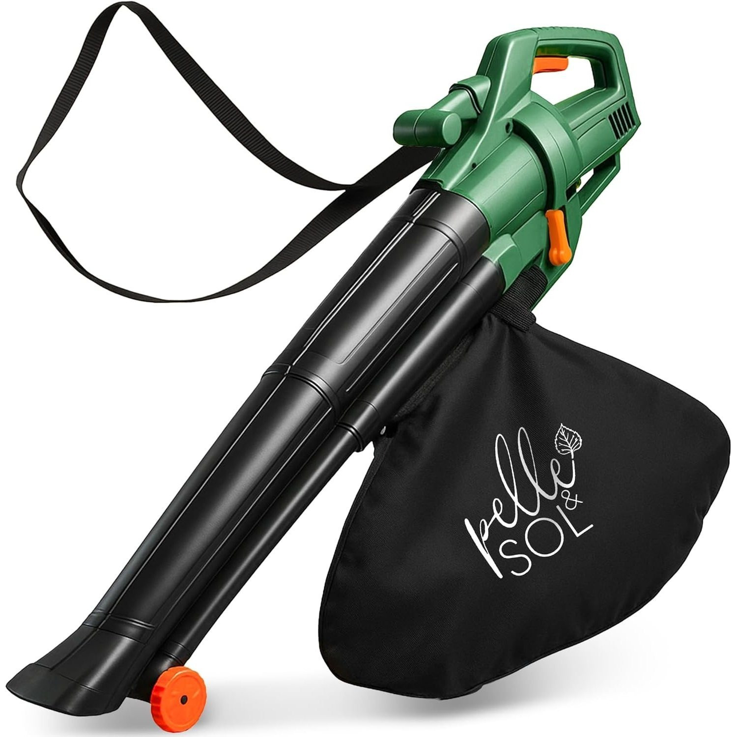 TEMU Pelle & Sol 3300w Corded Leaf Blower And Vacuum - 3-in-1 Garden Vacuum, Leaf Mulcher & Garden Hoover - Includes 45l Collection Bag, 12m Cable,