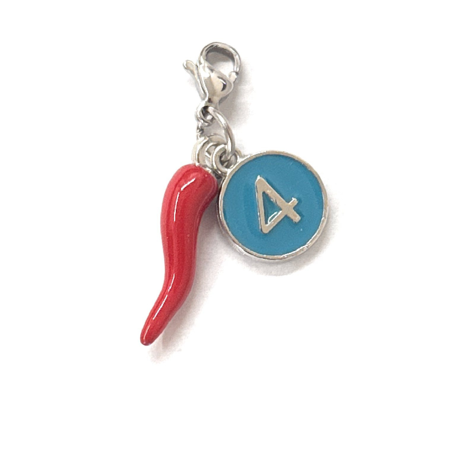 TEMU Red Horn Pendant Napoli 4 Stainless Steel Gift Box Included