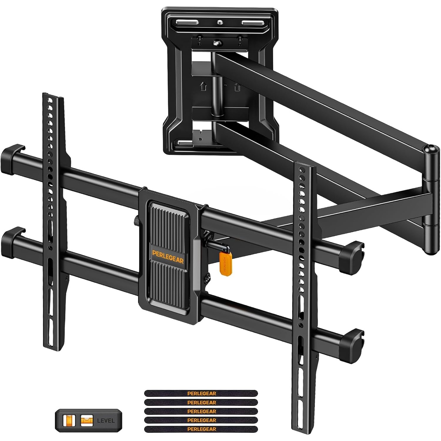 Image of Long Arm Tv Wall Mount, Full Motion Tv Mount For 32-65" Tvs, 60 Kg Load Capacity, Corner Tv Mount With ±90° Swivel And 700mm Extension, Max Vesa 400x400mm