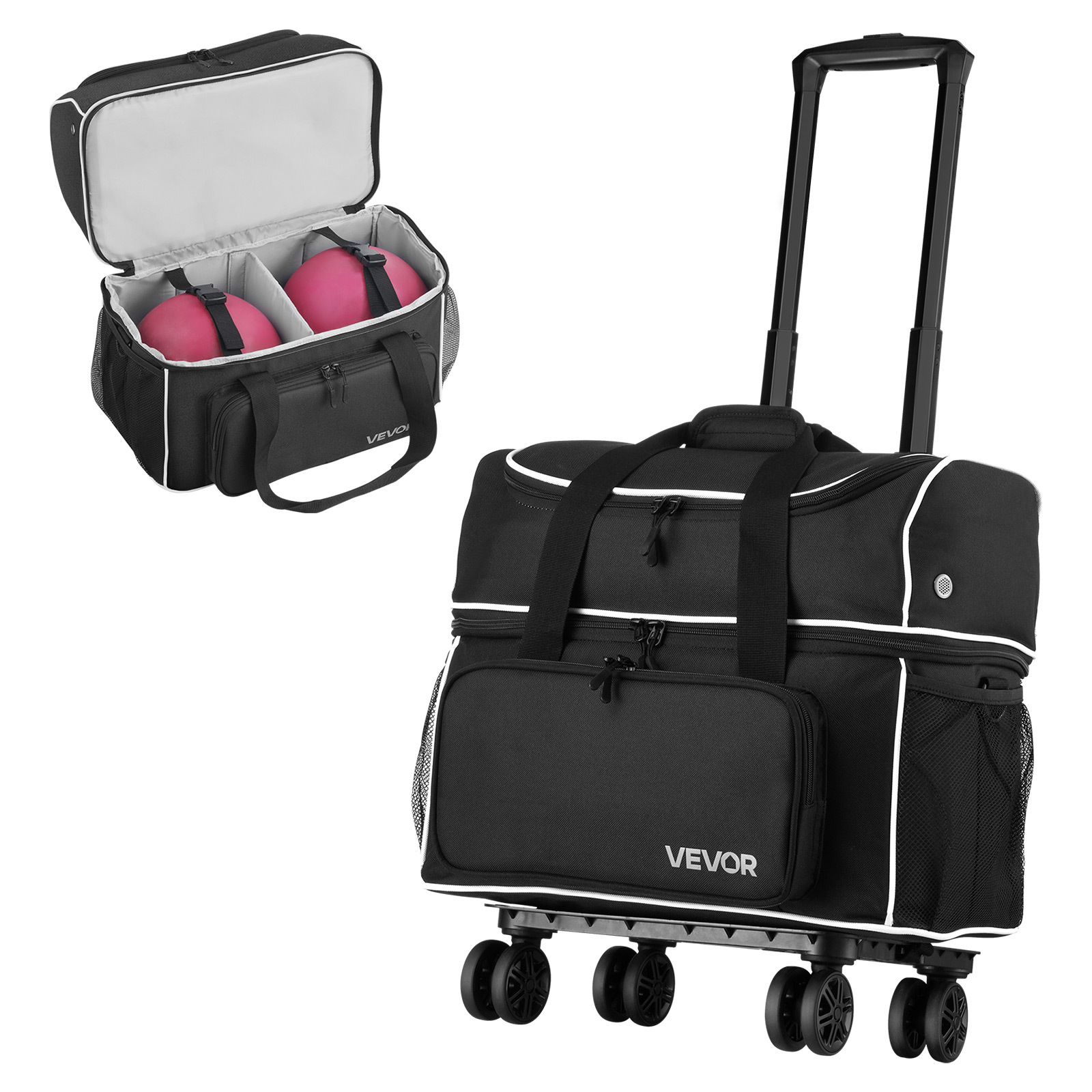 Bowling Bag With Wheels 4 Roller Bowling Bag With Shoe Compartment