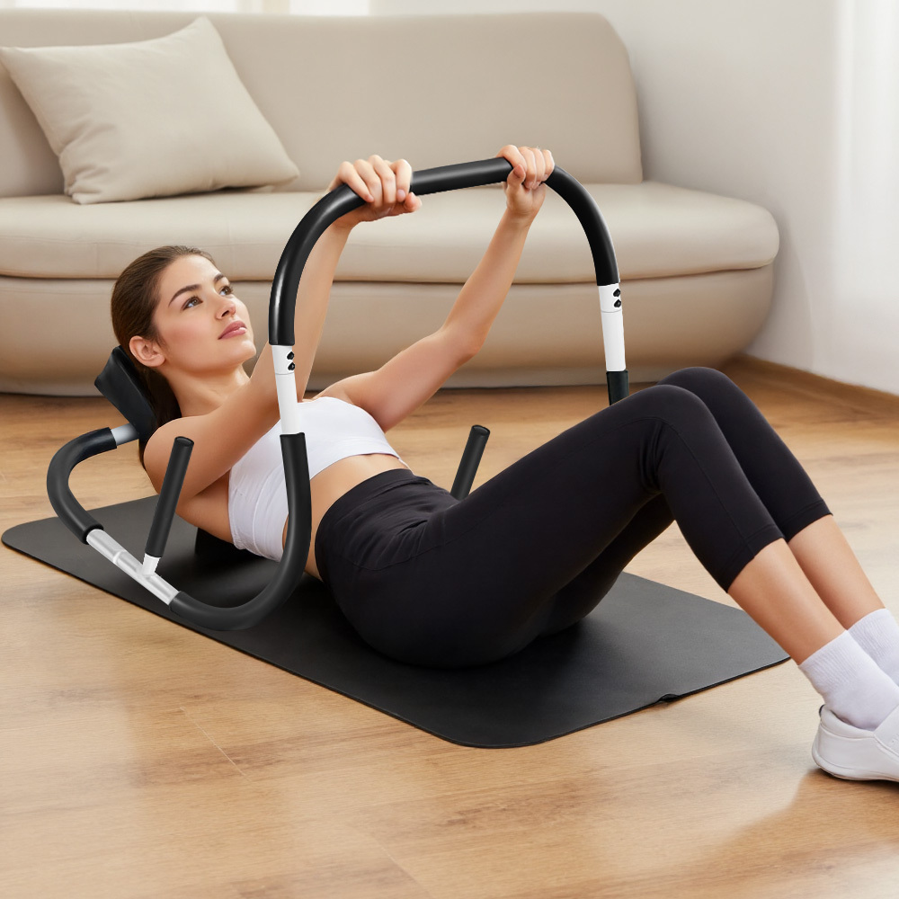 TEMU Ab Trainer Machine, Ab Roller For Home,portable Sit Up Exercise Equipment For ,sturdy Ab Workout Equipment,white