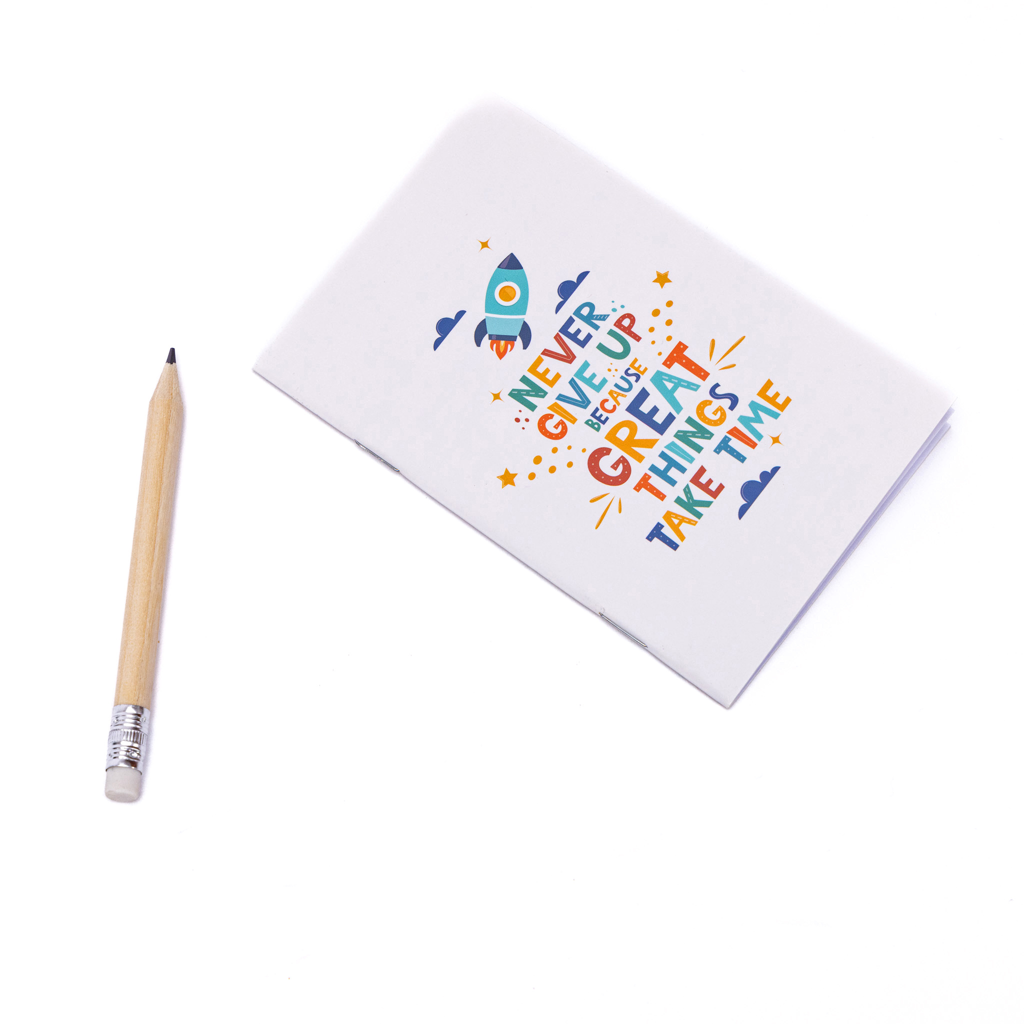 Evelay 6pcs Mini A7 Pocket Notebooks with Pencils