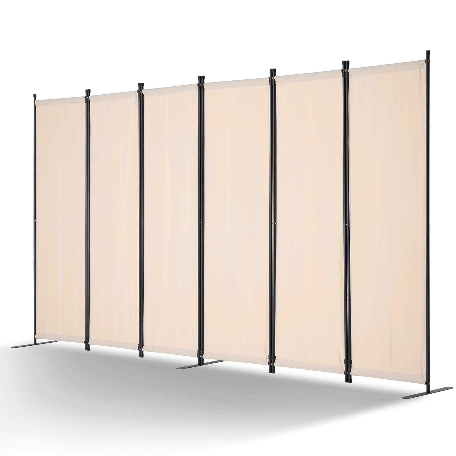 TEMU Divisor de habitación VEVOR 6 paneles Pantalla de privacidad de tela para oficina dormitorio Beige