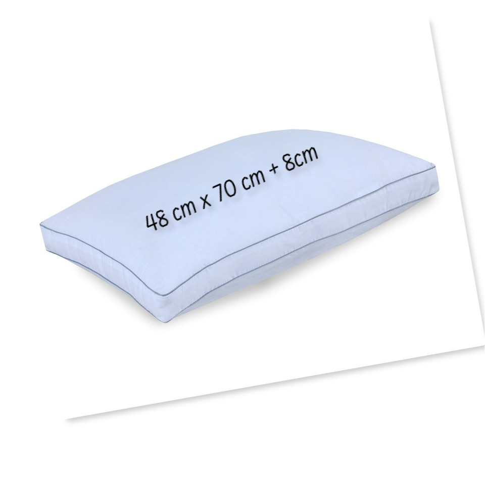 ARLinens Box Pillows Hollowfibre Filled 8cm Deep Cotton Cover Zip Closure Gusseted Pillows