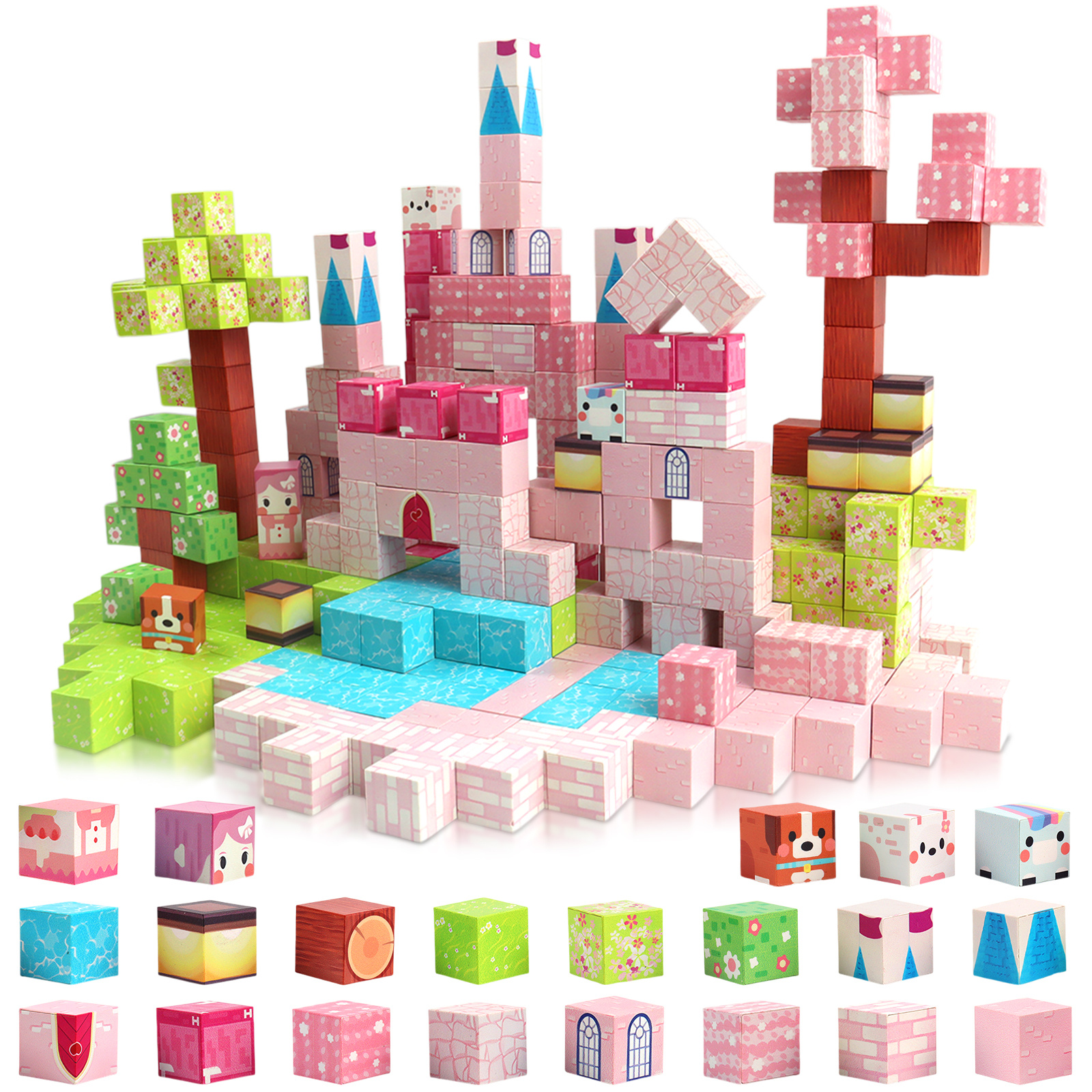 TEMU 150pcs Magnetic Building Blocks Set, 2cm Abs Building Blocks, Toys, Creative Magnetic Toy Set, Birthday Gift, Halloween Gift, Christmas Gift,