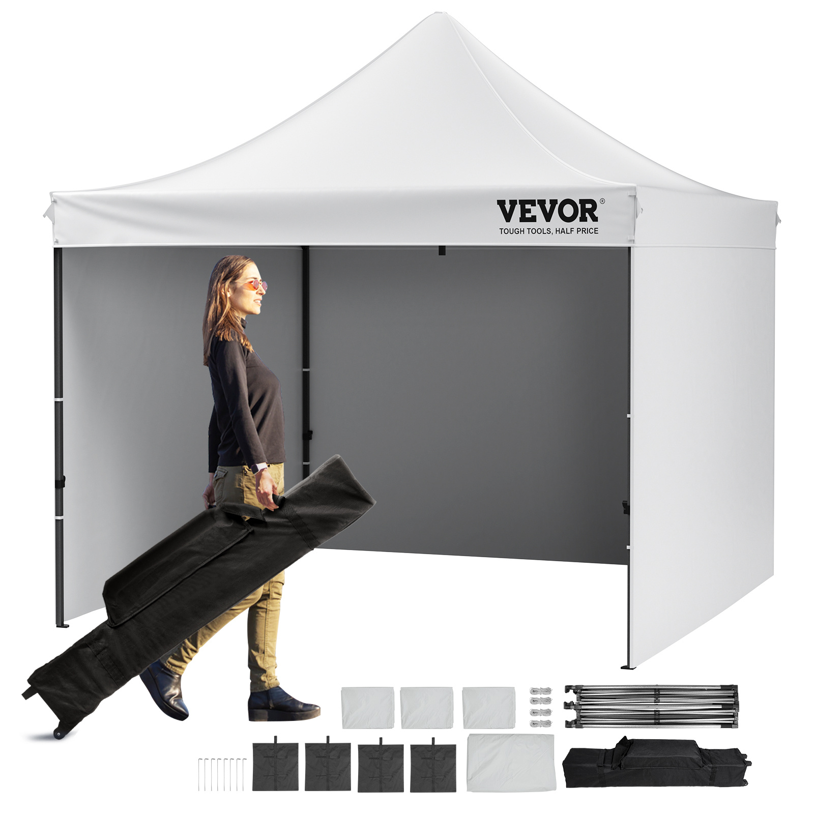     up canopy tent outdoor   304 8 x 304 8cm with   bag white