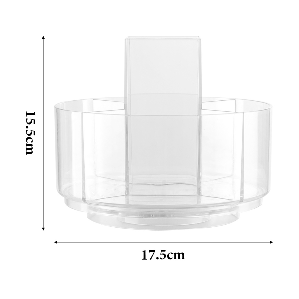 Luxury Rotating Transparent Makeup Organizer Tray for Cosmetics