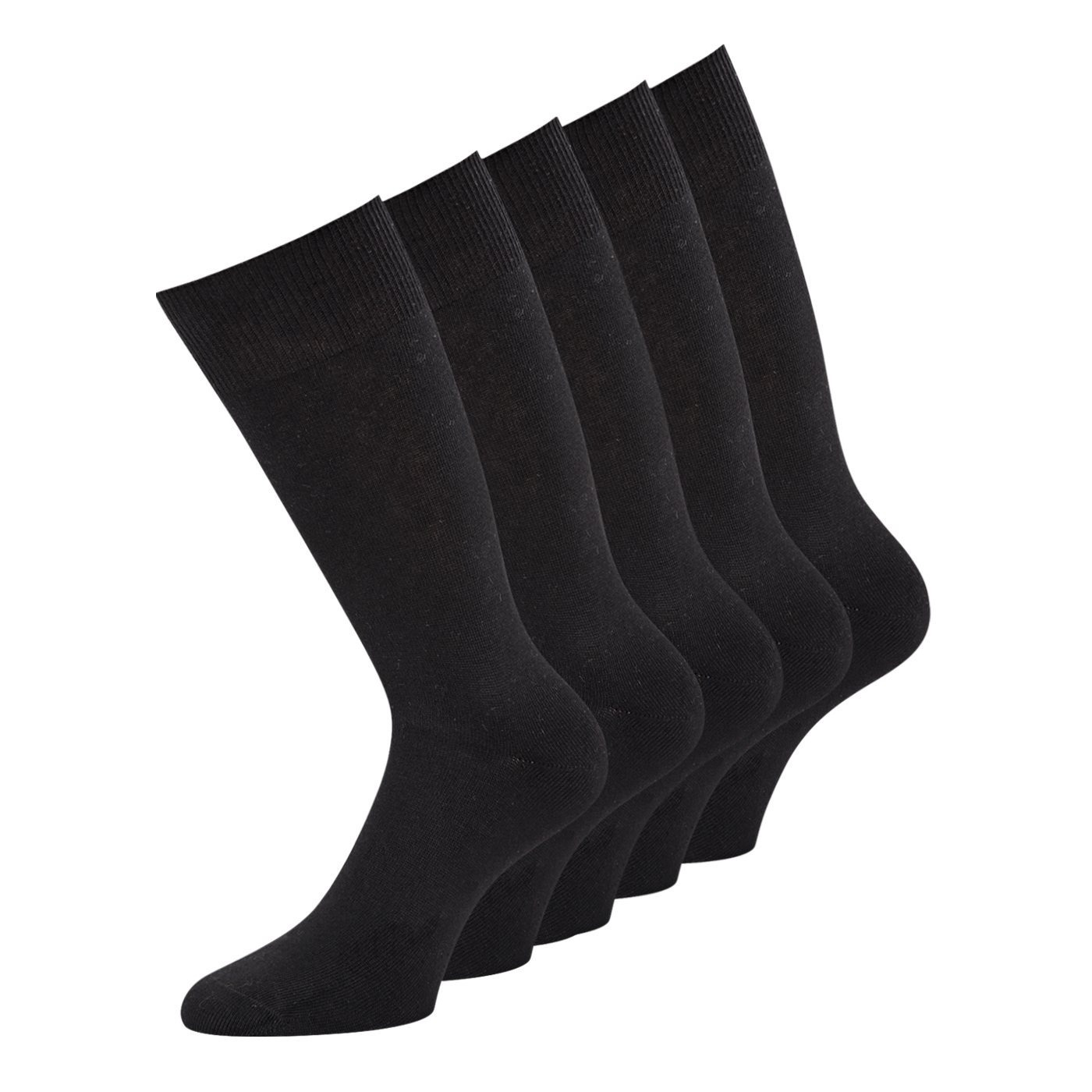5 Pairs Of Black Socks, Men's Cotton Business Socks, Men's Socks, Women's Socks, Calf Socks, Comfortable And Durable, Sizes 35-38, 39-42, 43-46
