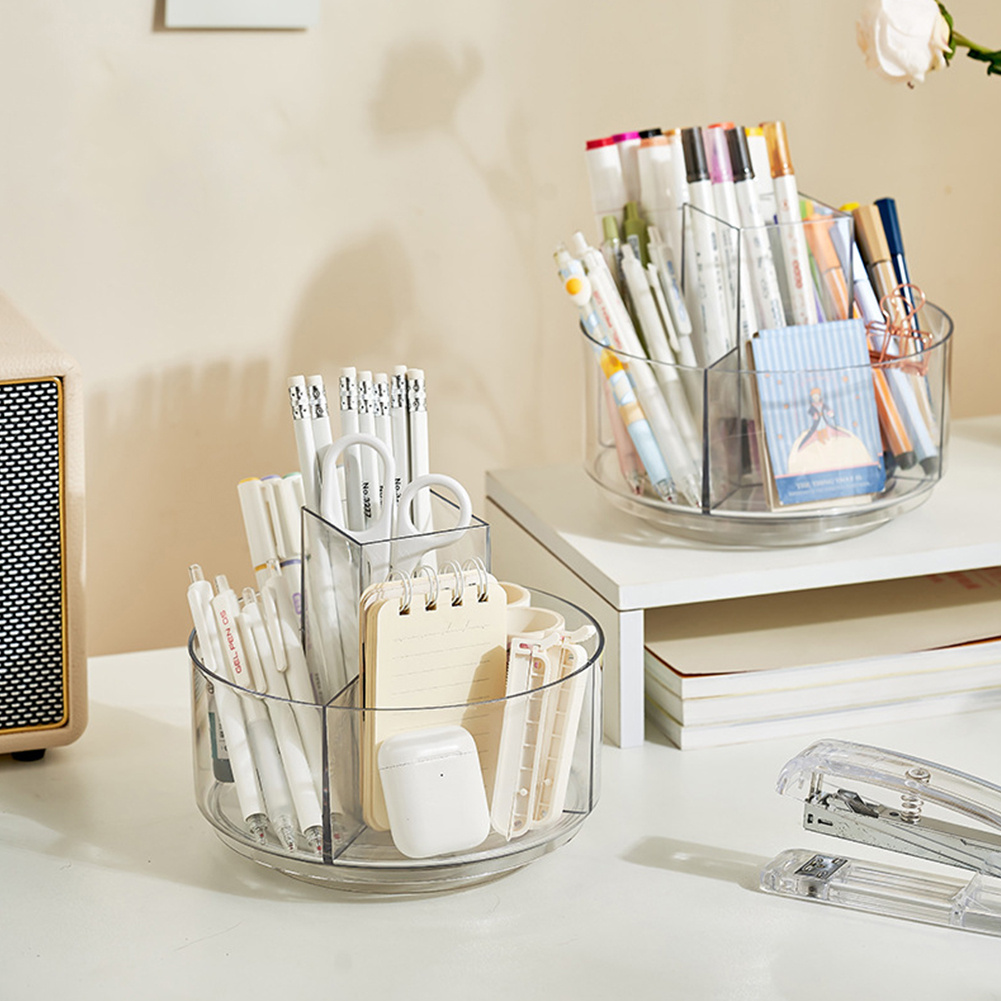 Luxury Rotating Transparent Makeup Organizer Tray for Cosmetics