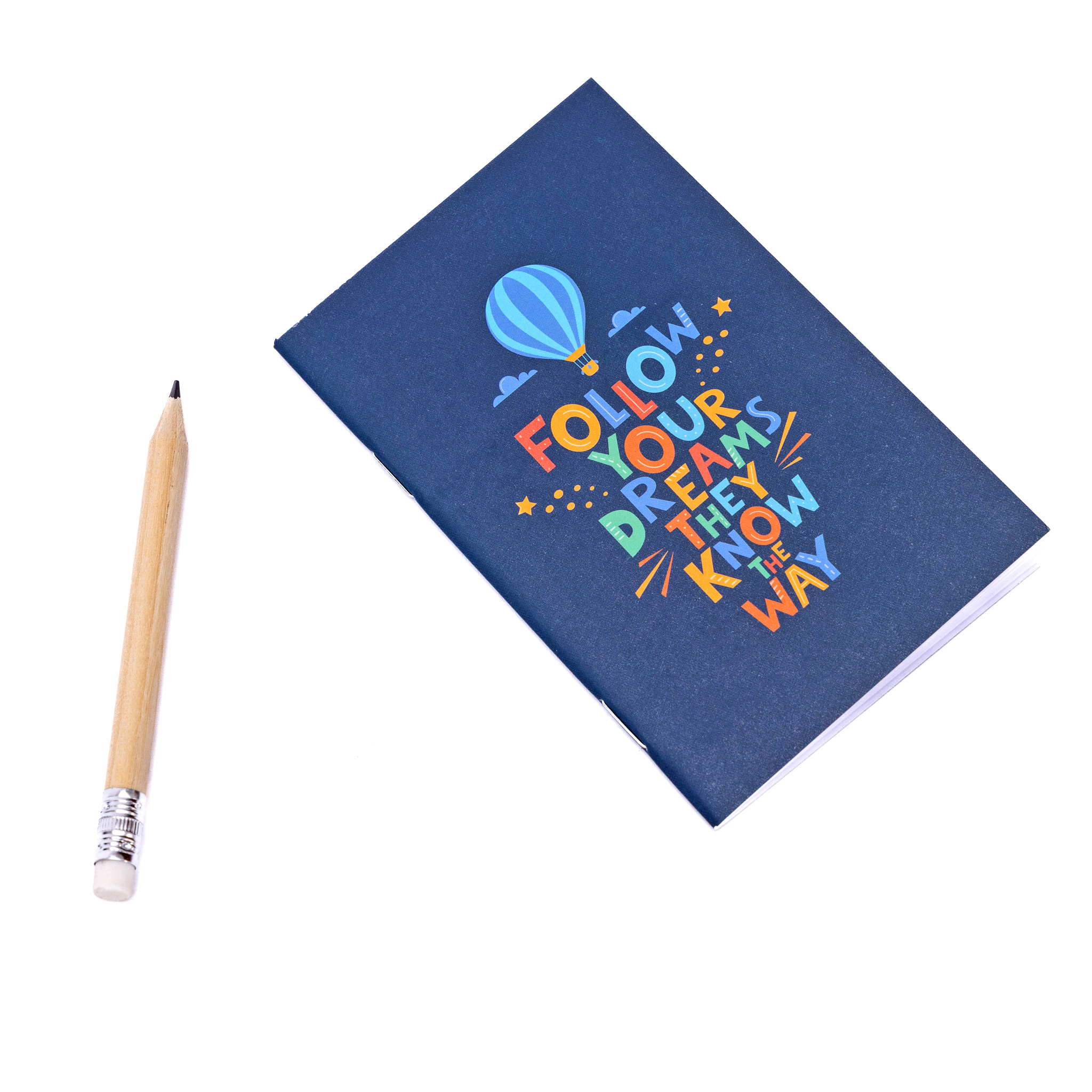 Evelay 6pcs Mini A7 Pocket Notebooks with Pencils