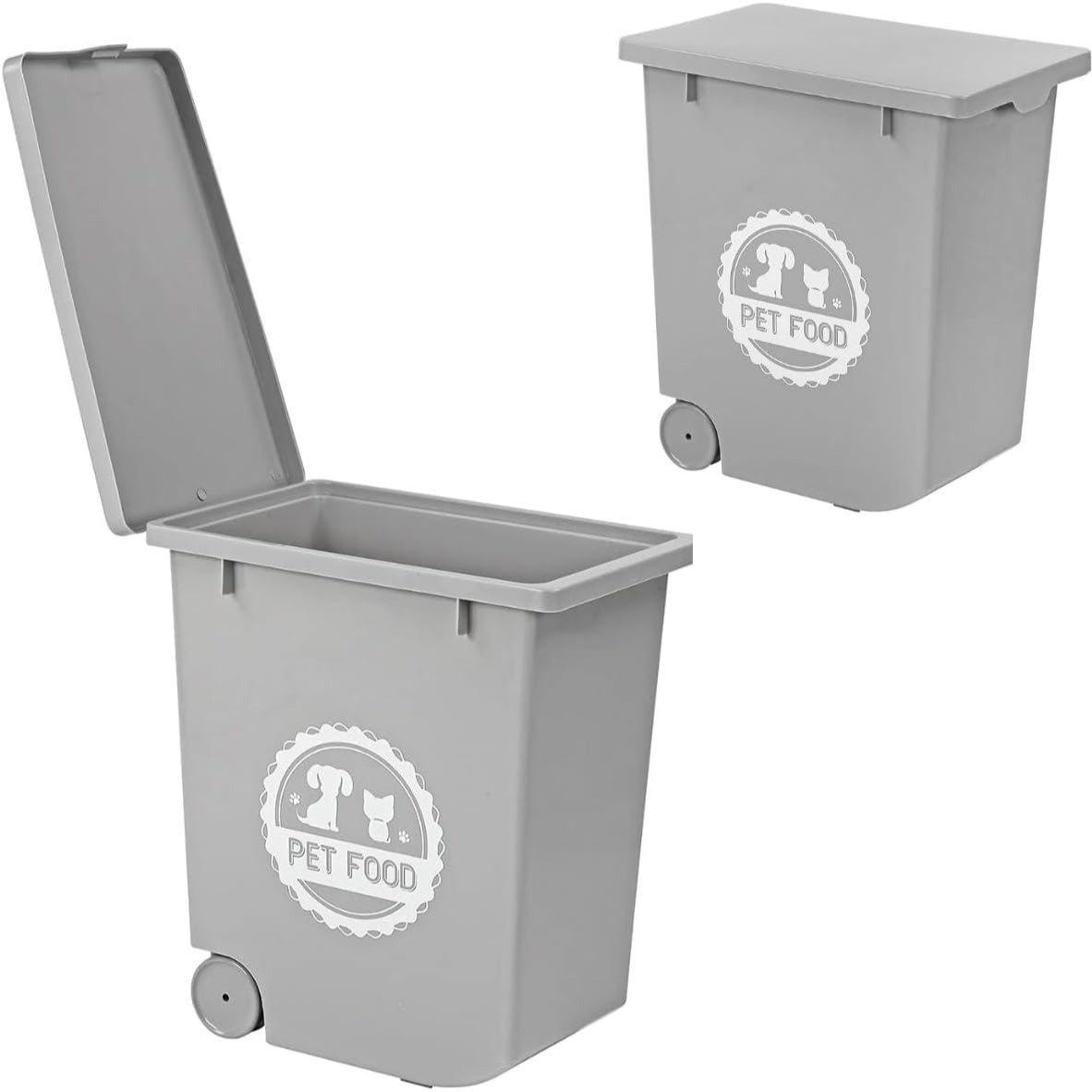 TEMU 20l/10kg Pet Food Storage Container – Dog Food Storage Container With Wheels & Airtight Lid – Dog Food Bin For Dry Food, , Rabbit Food - Keeps &