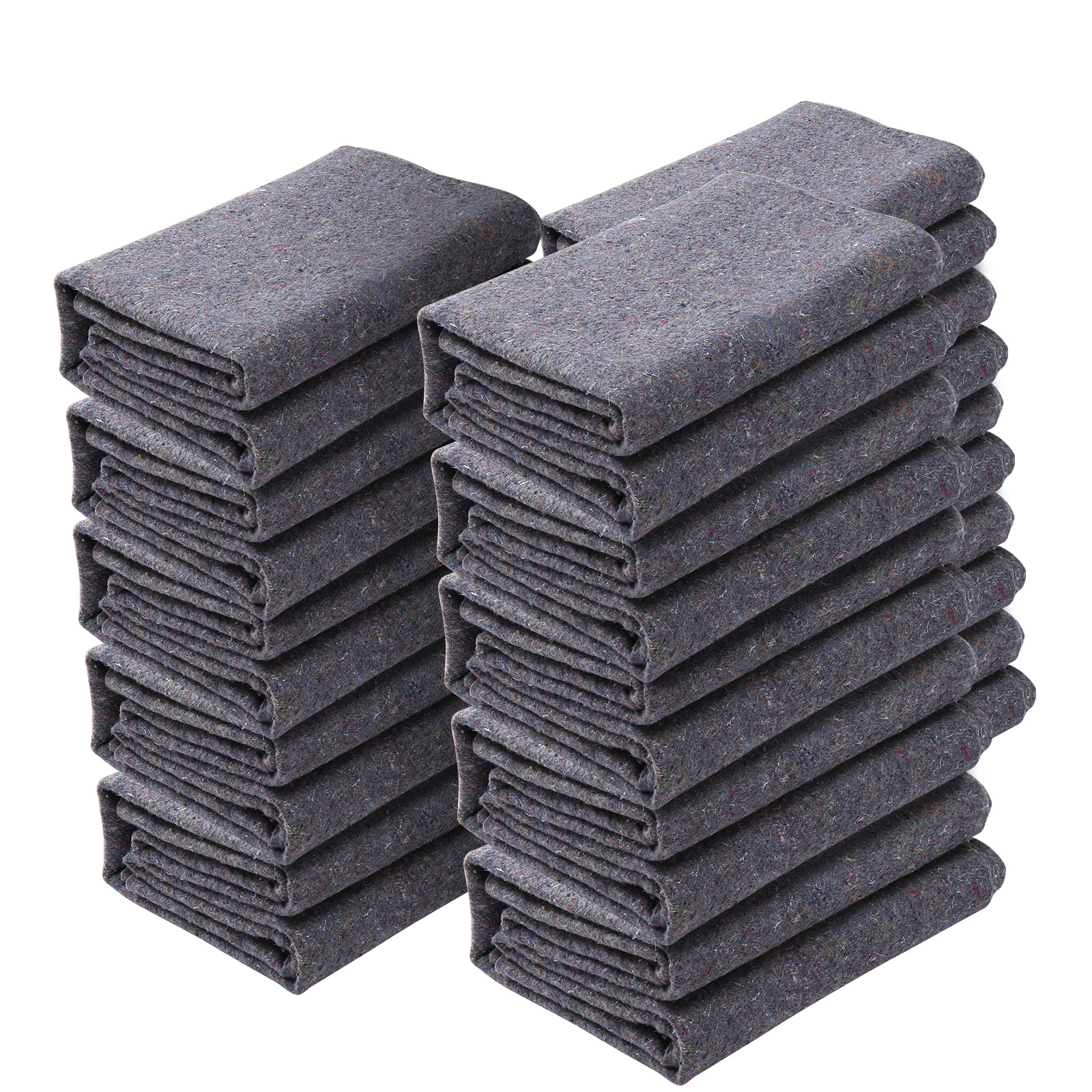 Vevor Moving Blankets, 72" X 54", 21 Lbs/dz Weight, 12 Packs, Professional Cotton Packing Blanket, Large Heavy Duty Shipping Mover Pads Perfect For Protecting Furniture, Floors, Appliances