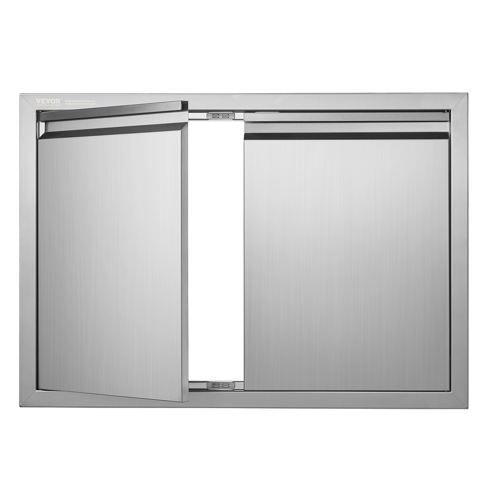 Image of Vevor Bbq Access Door, 30w X 21h Inch Double Outdoor Kitchen Door, Stainless Steel Flush , Wall Vertical Door With Recessed Handles, For Bbq Island, , Outside Cabinet