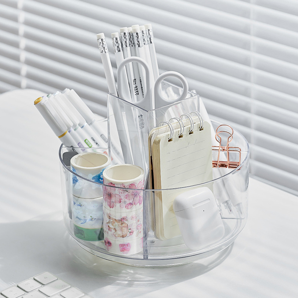 Luxury Rotating Transparent Makeup Organizer Tray for Cosmetics