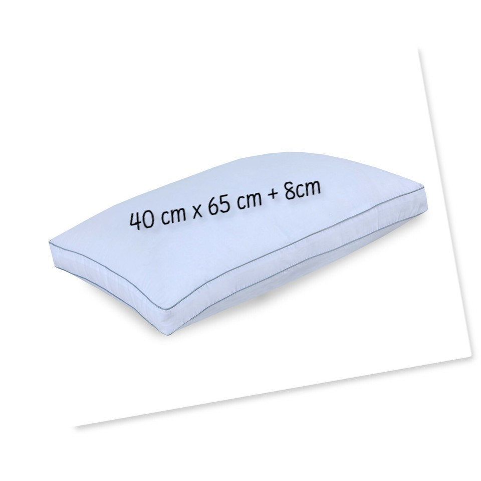 ARLinens Box Pillows Hollowfibre Filled 8cm Deep Cotton Cover Zip Closure Gusseted Pillows