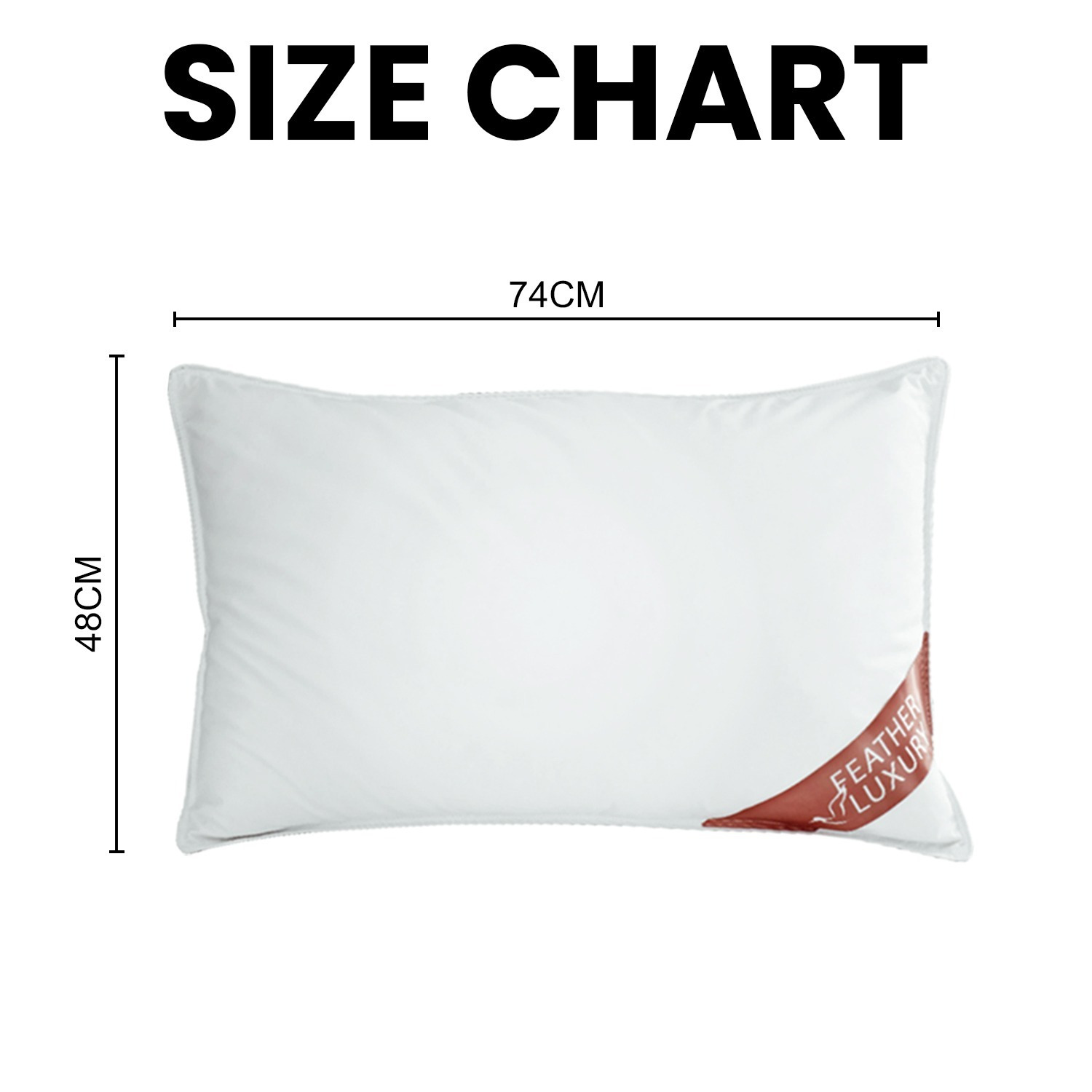 GC GAVENO CAVAILIA Luxury Duck Feather Pillow Pair | 85% Feather 15% Down | Extra Soft & Breathable | Machine Washable | Pack of 2 | White