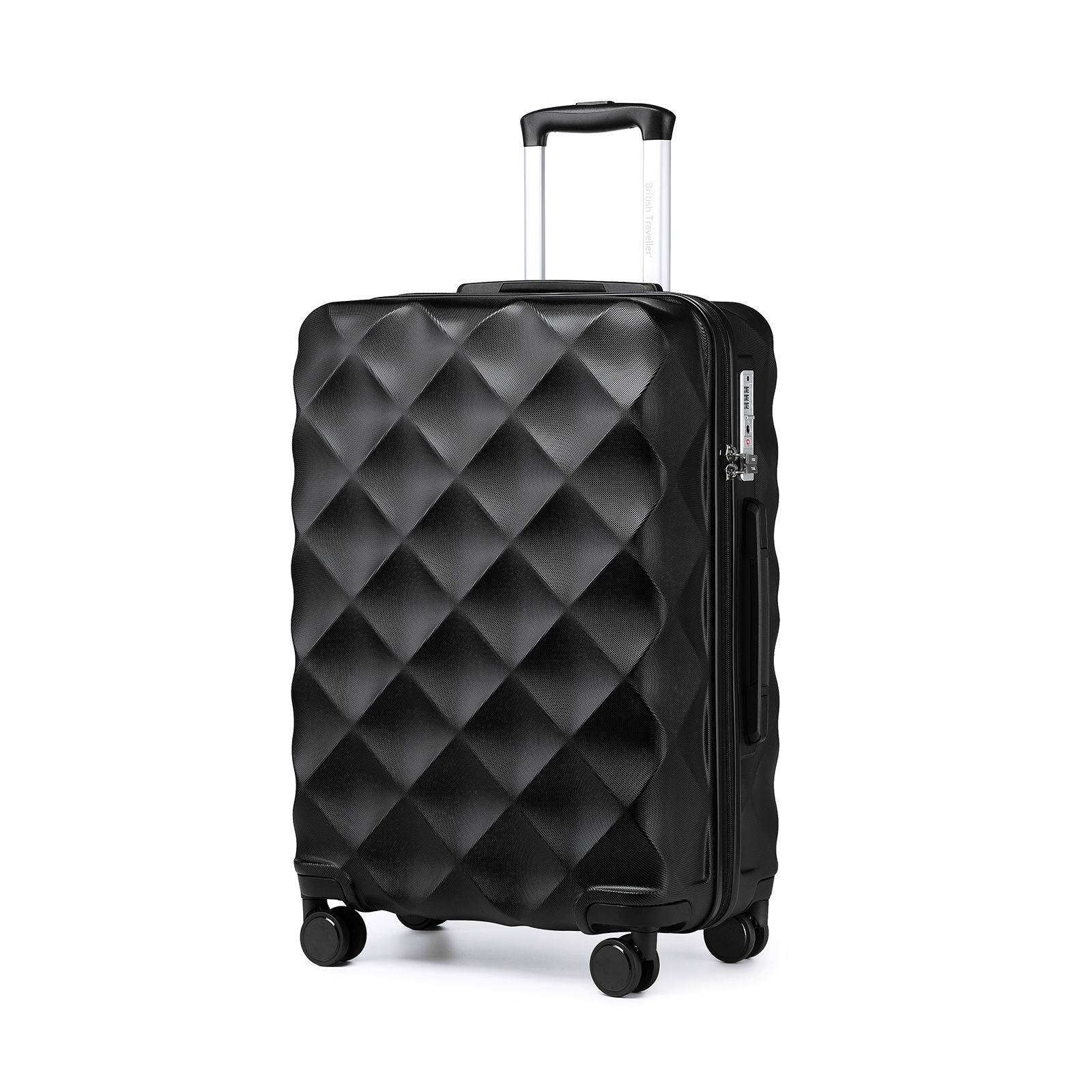 1pc/2pcs/3pcs Of British Hard Shell Suitcase Set Travel Suitcase Trolley Abs+pc With 4 Spinner Wheels Back To Weekend Holiday Gift