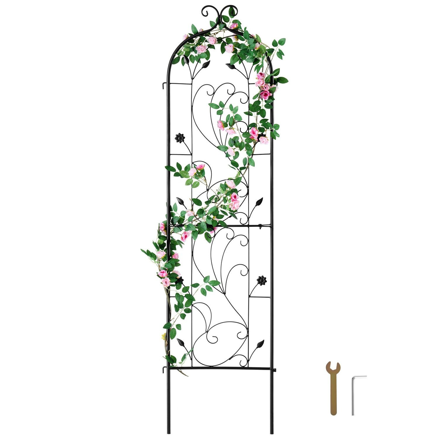 Metal Garden Trellis For Climbing Plant Support 60 X 15 In Rustproof