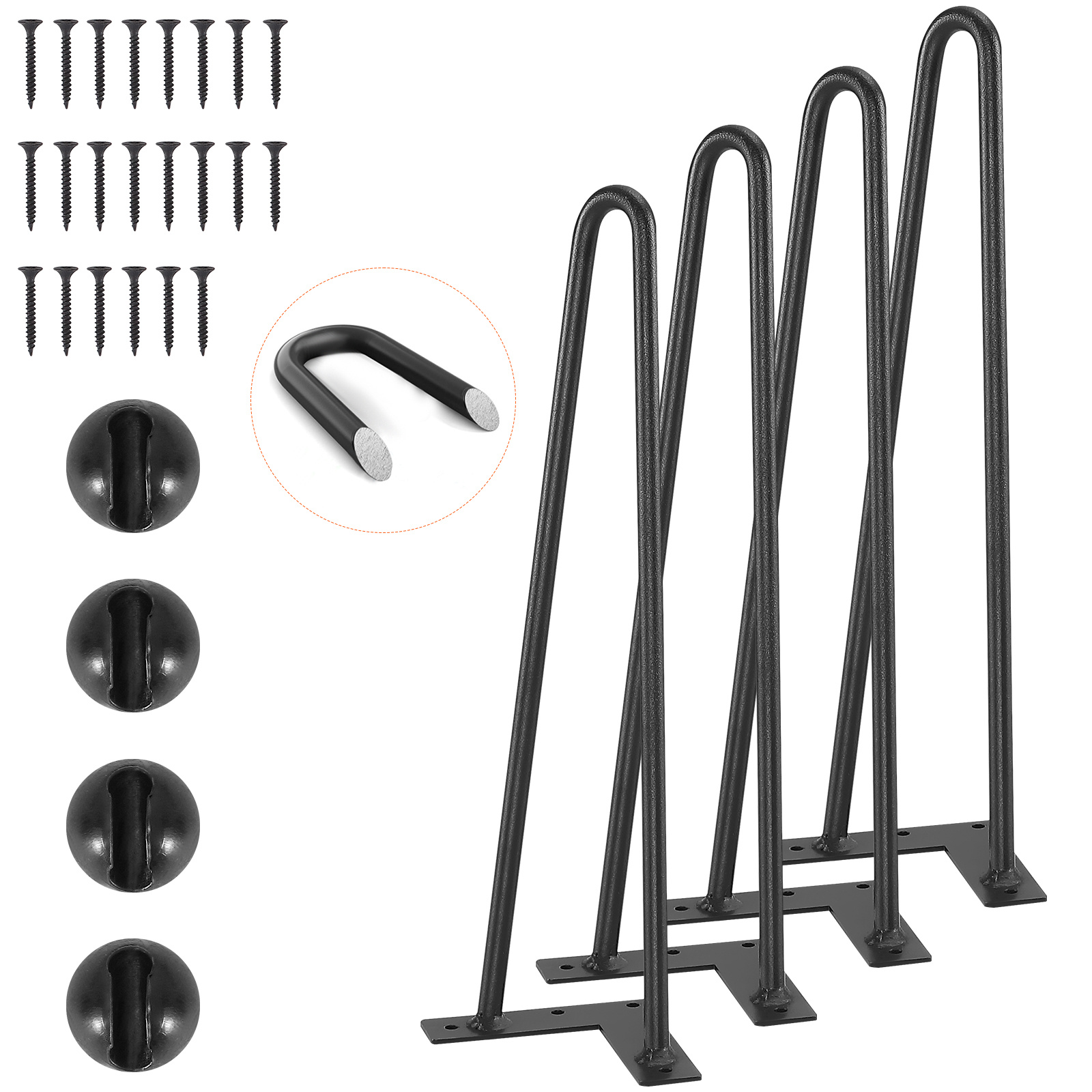TEMU VEVOR 16" Patas de muebles de horquilla de metal sólido de resistencia para mesa de comedor