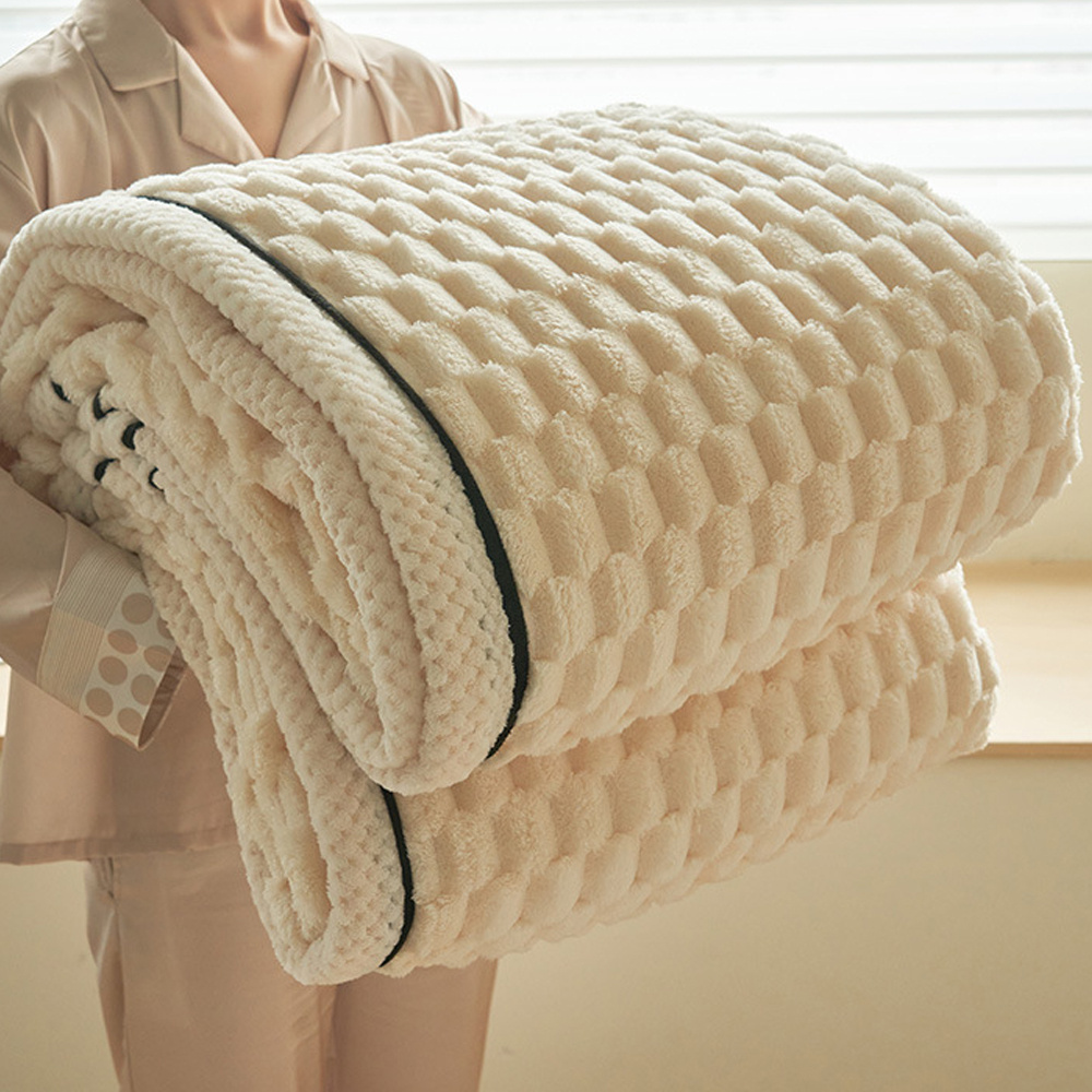 TEMU 1pc Large Double-sided Plush Throw Blankets | Luxurious Soft Comfy Milk Fleece Nap Blanket | Warm Cozy Blanket Throws For Sofas, Bed, Chair,