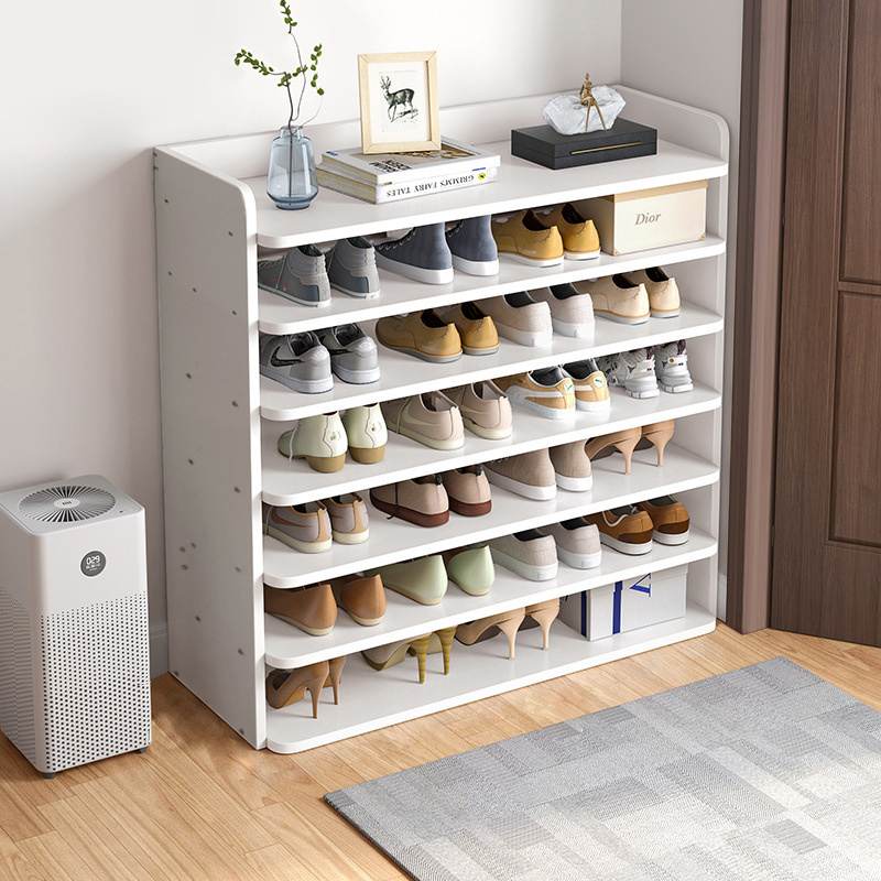 TEMU 7 Tier Wooden Shoe Storage Rack Shoe Cabinet, Freestanding Space Saving 82cm Wide Shoe Rack, Entryway Shoe Stand, Narrow Shoe Shelf, Versatile