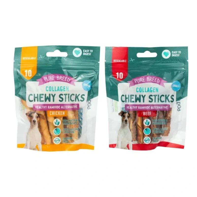 TEMU Pet Dog Treats Mini Collagen Sticks Pack Of 10