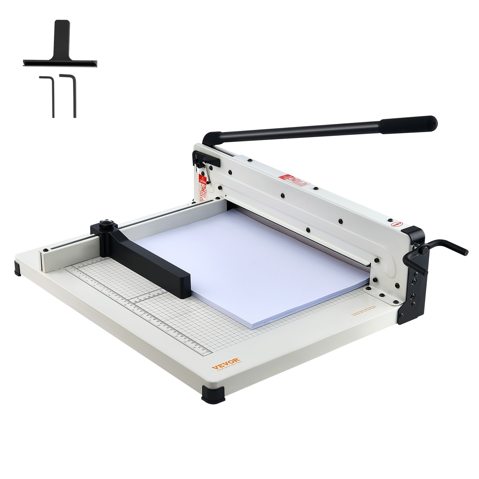 TEMU Vevor Heavy Duty Paper Cutter, 17" Industrial Commercial Guillotine Paper Cutter For A3 Paper, 400 Sheet Capacity, Construction, Stack Paper