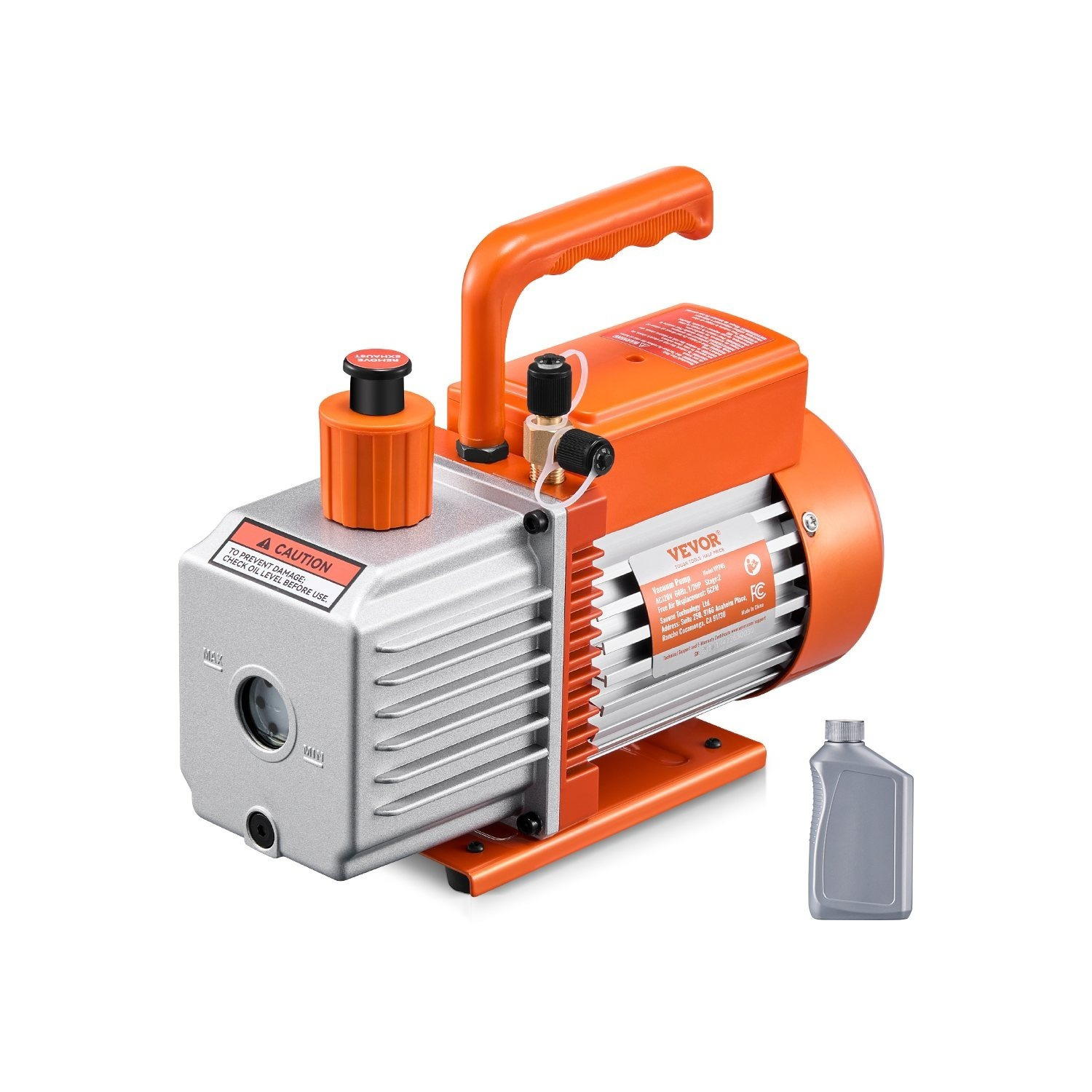 TEMU Vevor Vacuum Pump 6 Cfm Hvac Rotary Vane Vacuum Pump Oil Included