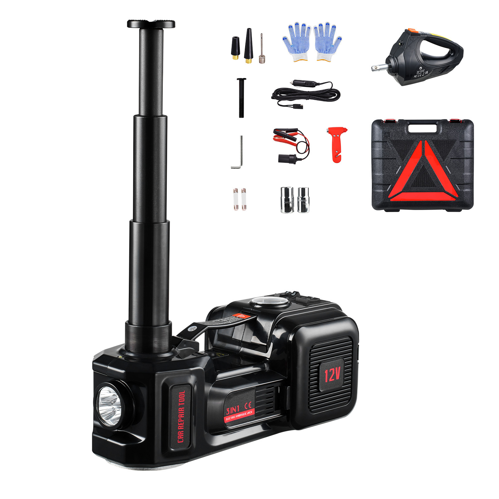 Vevor Electric Car Jack 5 /11000 Lbs Jack Kit With Electric Impact Wrench