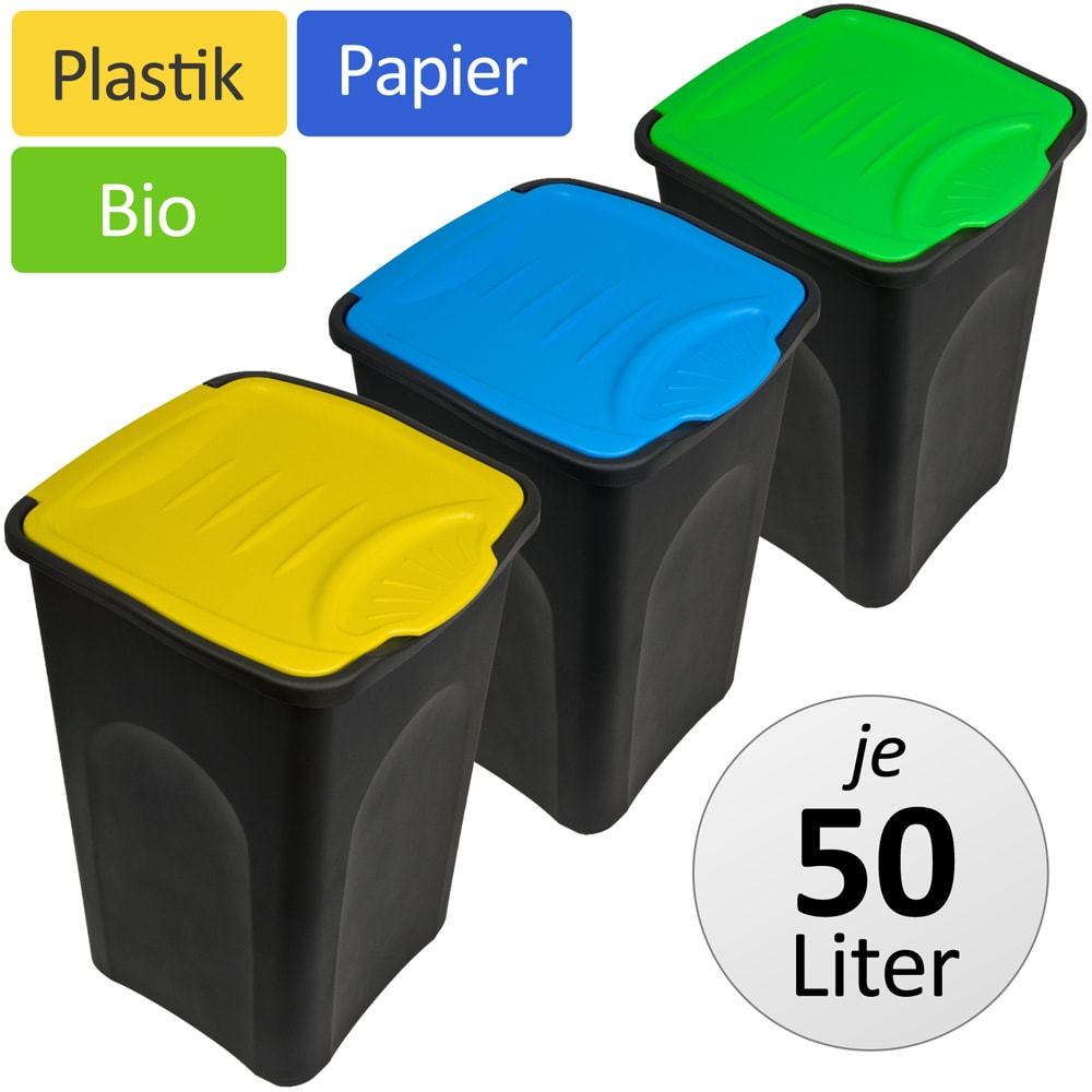 TEMU Pattumiera con 50L, automatico per rifiuti con riduzione degli odori per cucina, bagno, rifiuti, sacchetto , separazione rifiuti in plastica