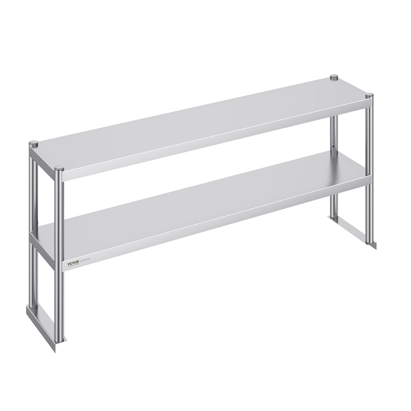 TEMU VEVOR Estantería de Acero Inoxidable de 2 Niveles 12"x60" para Mesa de Preparación