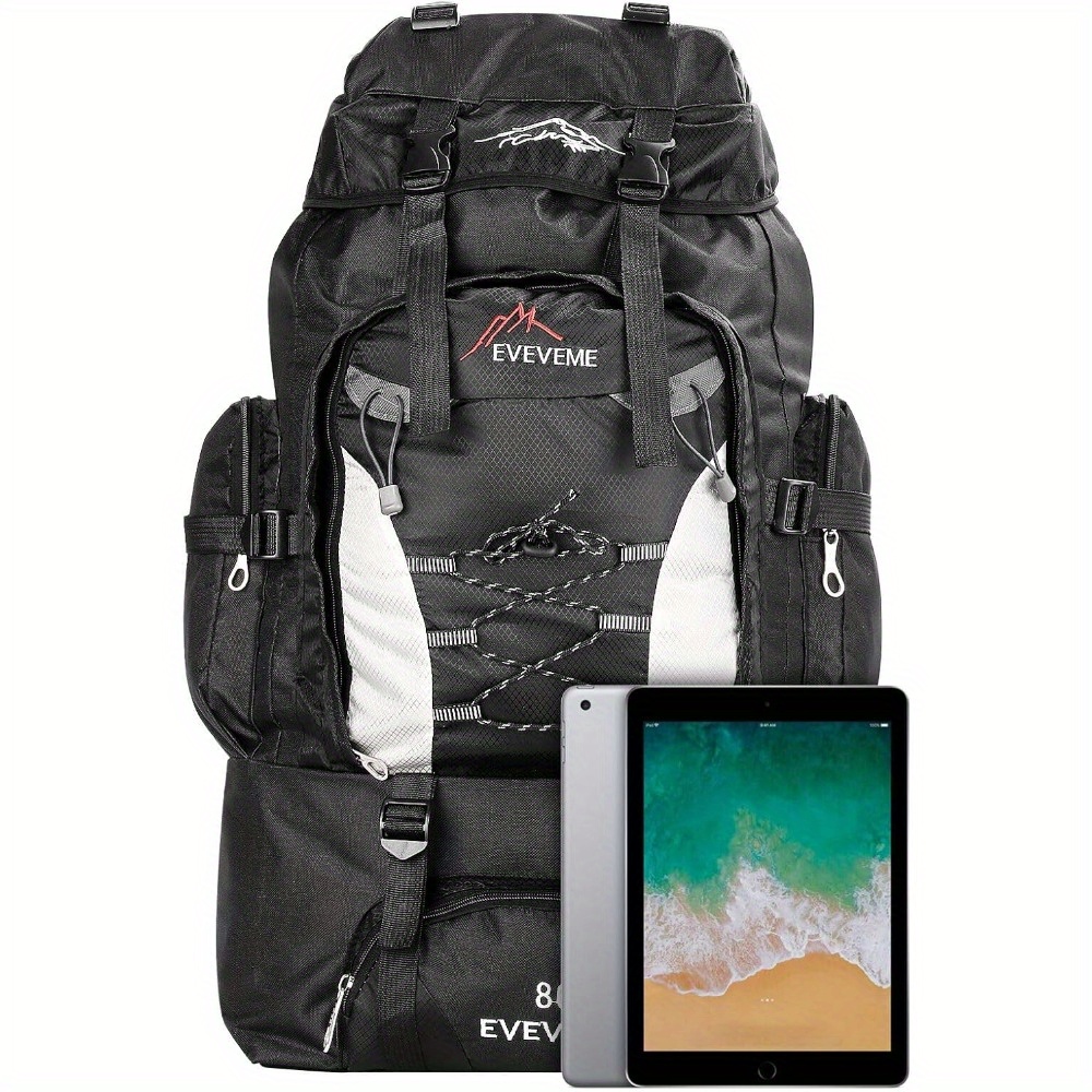 TEMU Hiking Backpack, 80l Large Capacity Trekking Rucksack, Lightweight Outdoor Camping Daypack For Mountaineering Touring