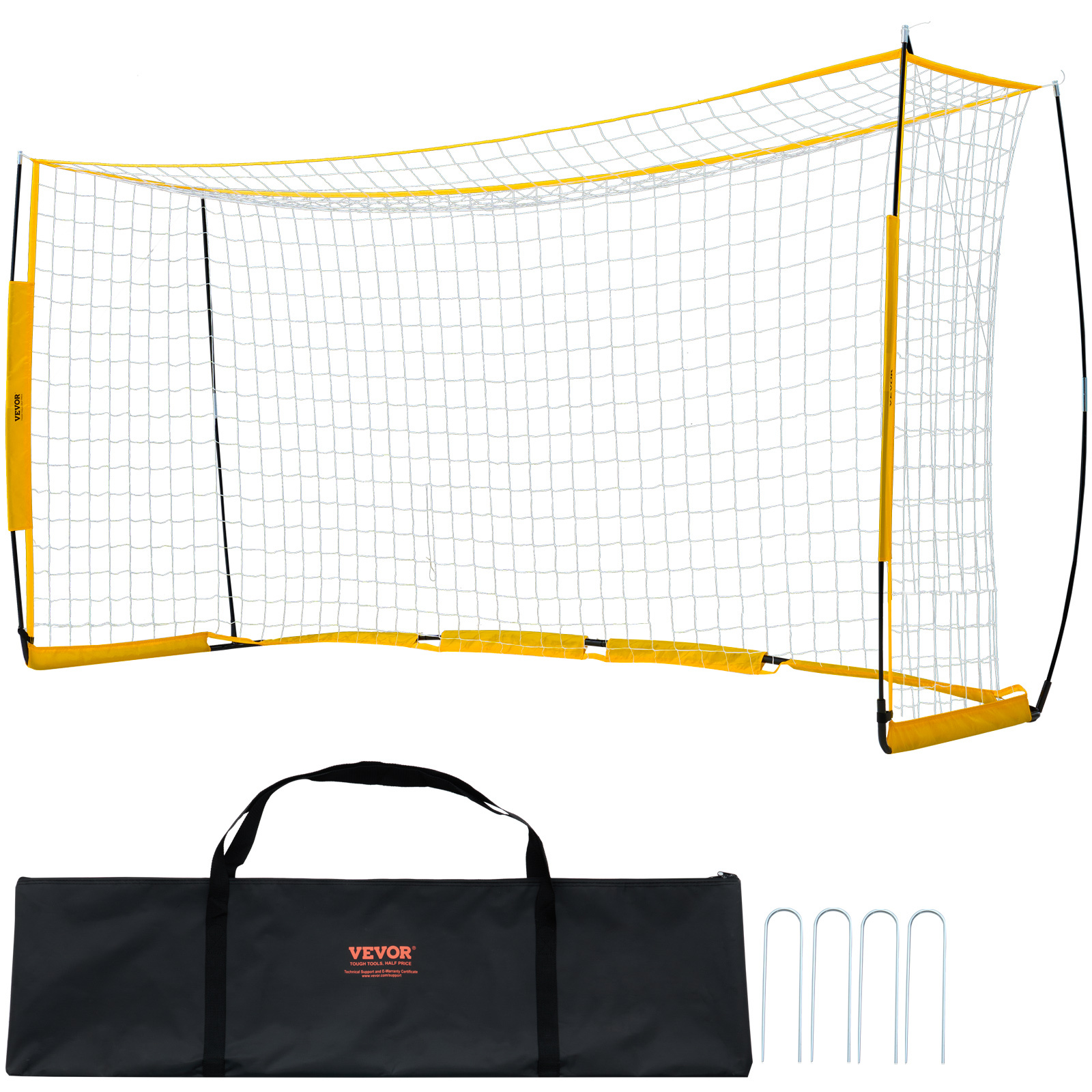 TEMU VEVOR de Fútbol Portátil 12x6 Pies con Bolsa de Transporte para Niños, Red de Entrenamiento para Jardín