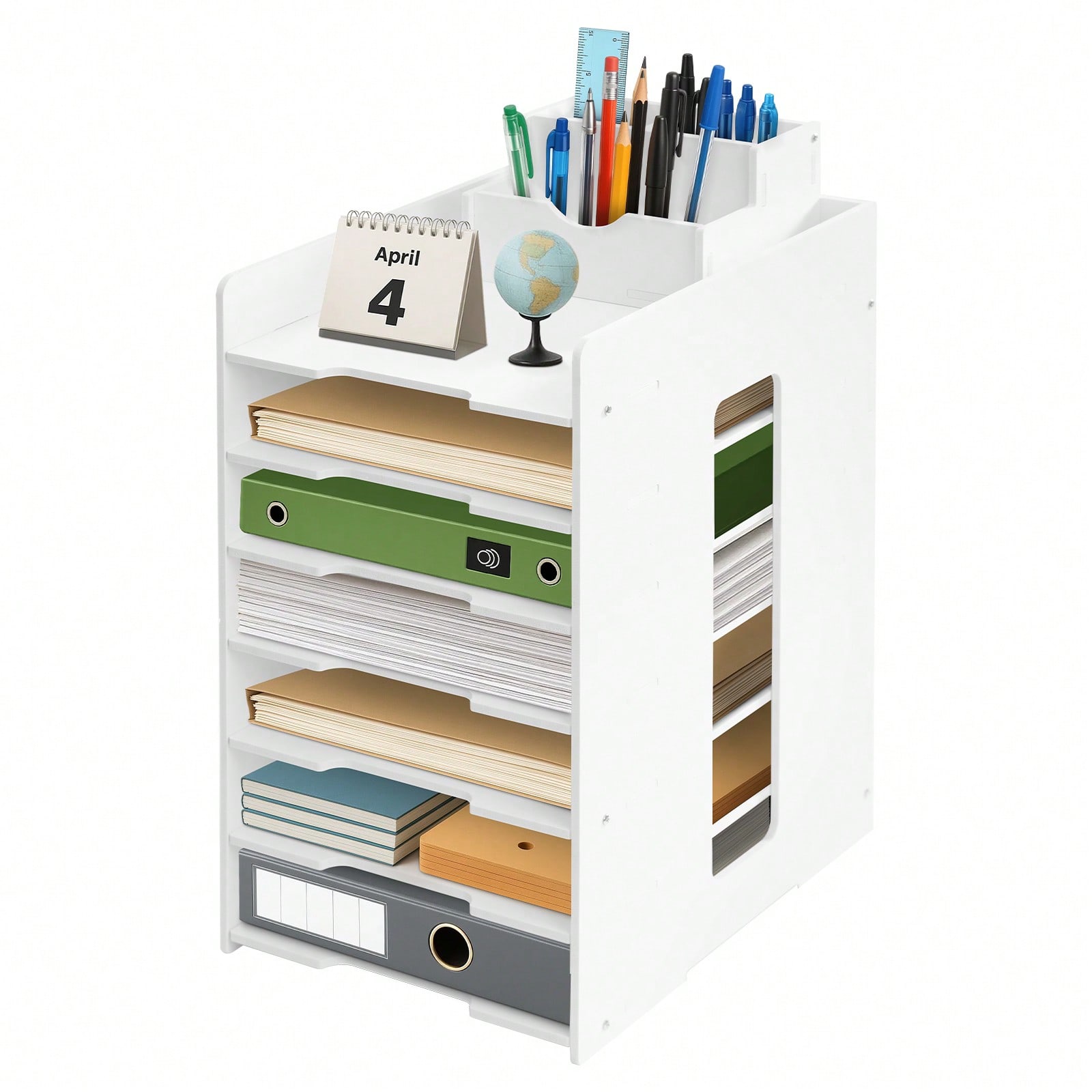 E-shop Büro-Papier-Organizer mit 10/7/5 Ebenen für Schreibtisch, Ablage für Akten, Schreibtisch-Briefablage, A4-Papierhalter,