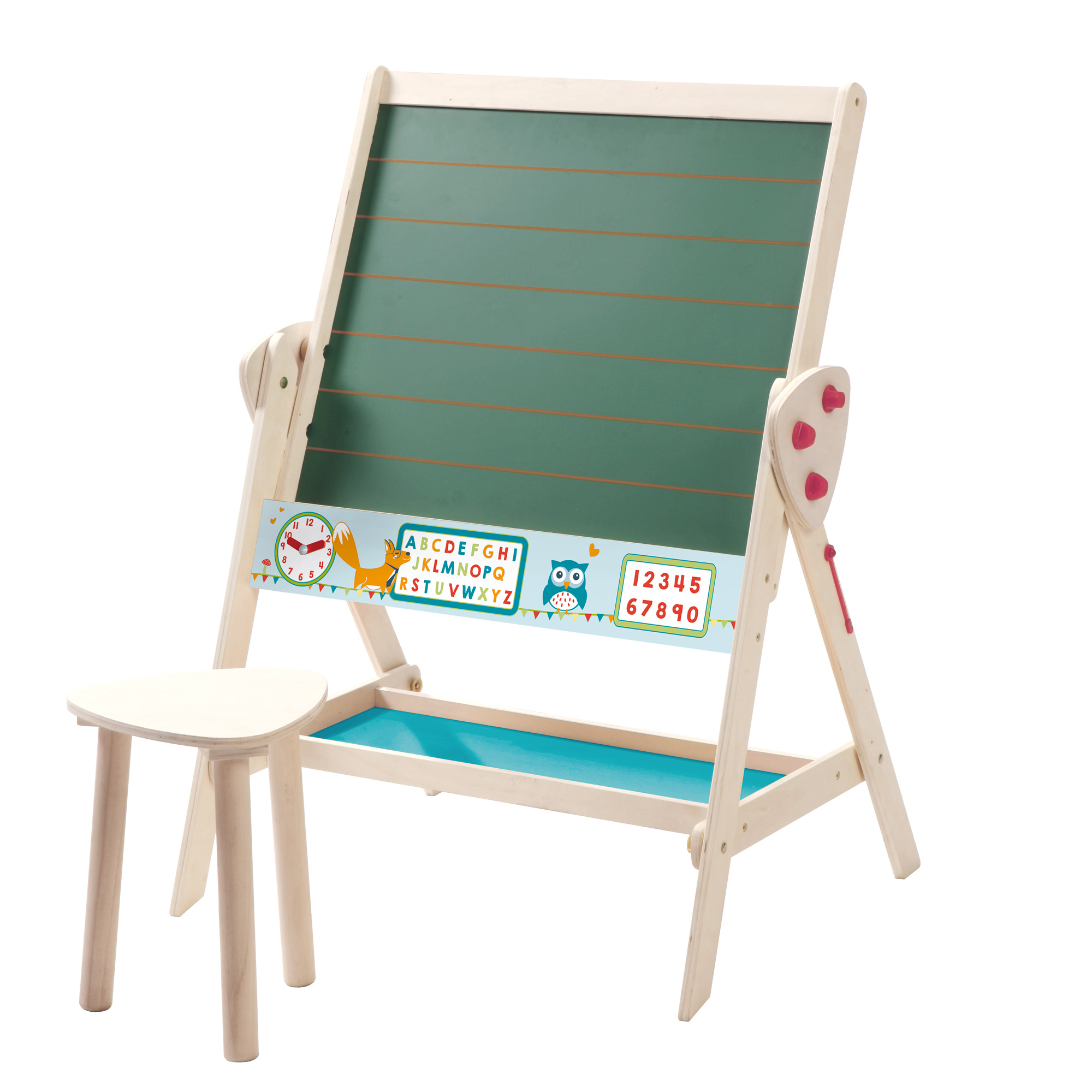 Image of Roba Table & Seat Set, Convertible Table Into Table-chair Set, Writing Board, Natural Wood