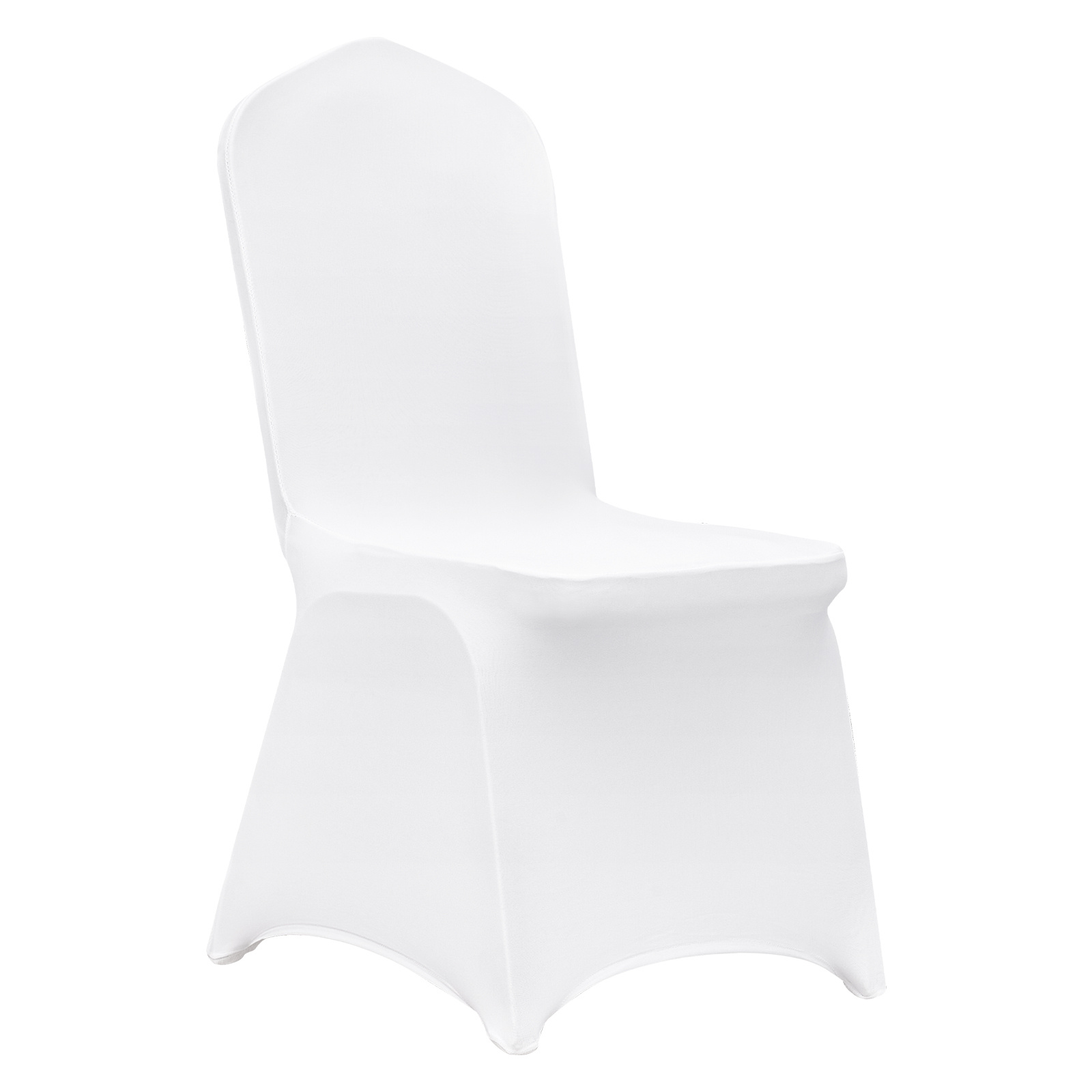 Vevor 12pcs White Stretch Spandex Folding Chair Covers, Universal Fitted Chair Cover, Removable Washable Protective Slipcovers, For Wedding, Holiday, Banquet, Party, Celebration, Dining