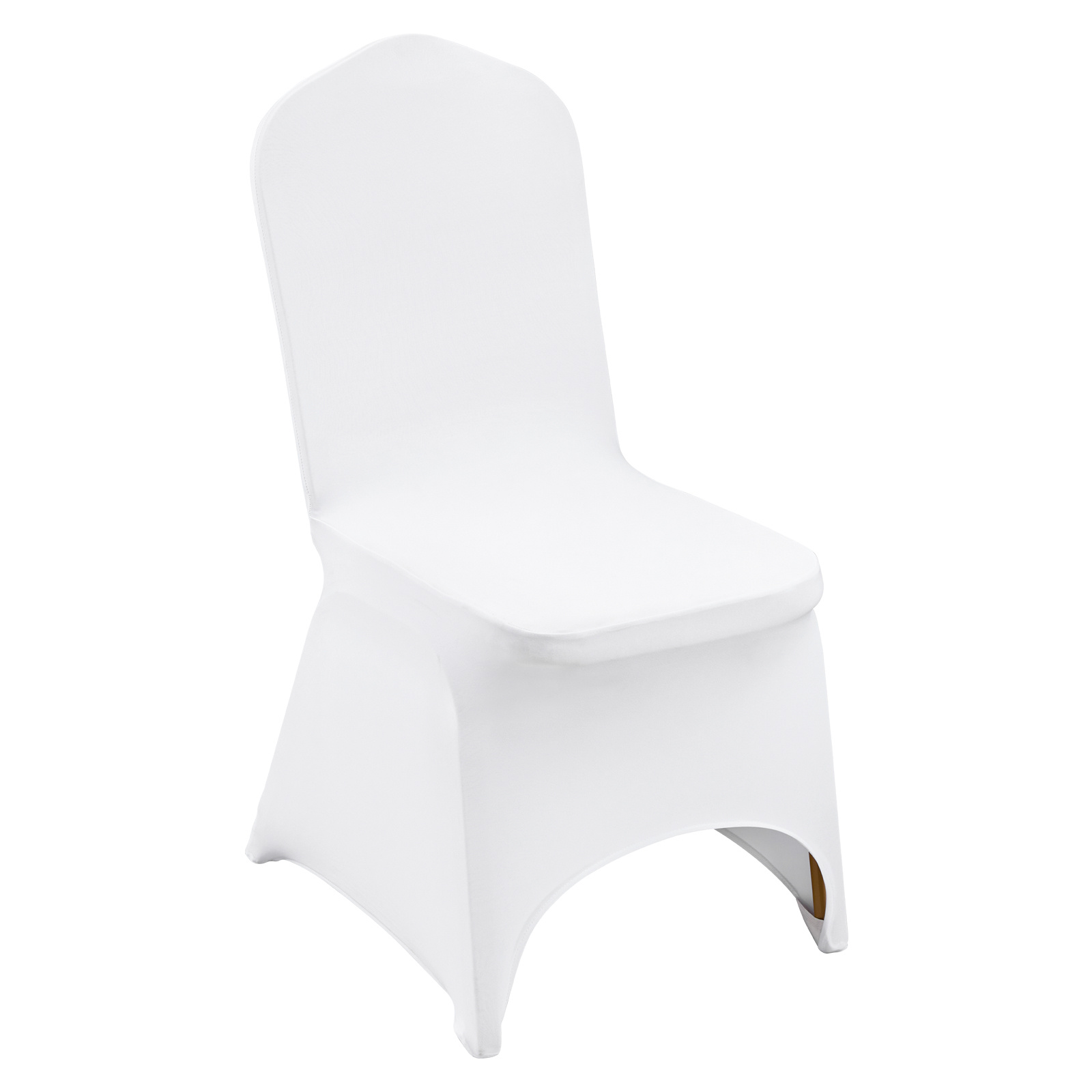 Vevor 100pcs Chair Covers White Arched Front Spandex Lycra Wedding Party For