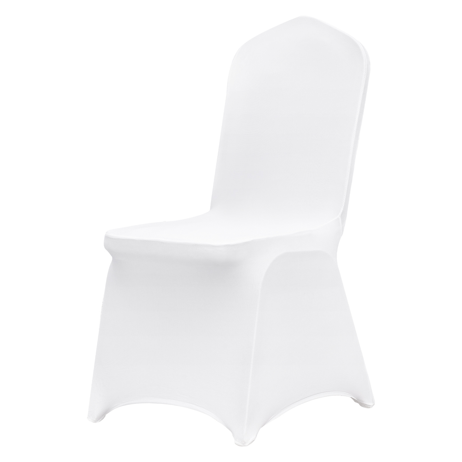 Vevor Universal 150pcs Chair Covers White Spandex Stretch Folding Wedding Flat Front