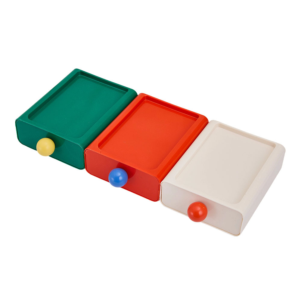 3pcs Dopamine-Inspired Desktop Storage Box Set, Stackable Organizer