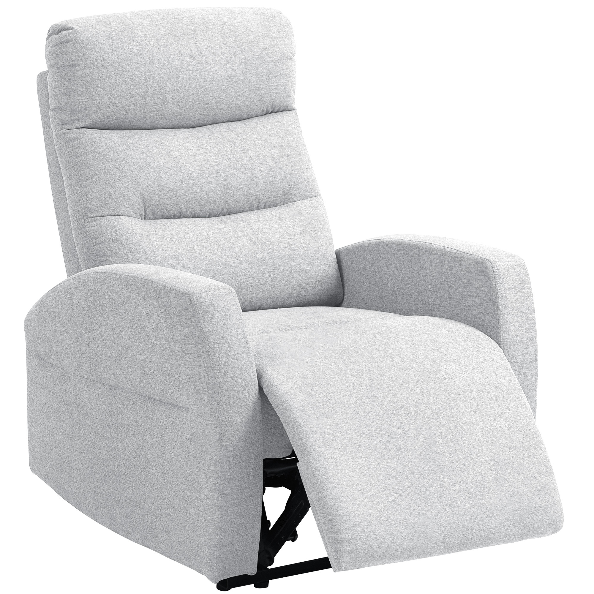 Image of Recliner, Tv Chair With Reclining Function, Upholstered Lounge Chair With Footrest, Linen-look Living Room And Bedroom Chair, Supports Up To 150 Kg