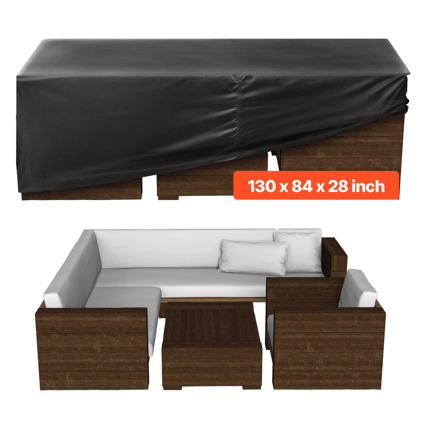 Patio Outdoor Furniture Cover 420d Table Chairs Sofa 130"x84"