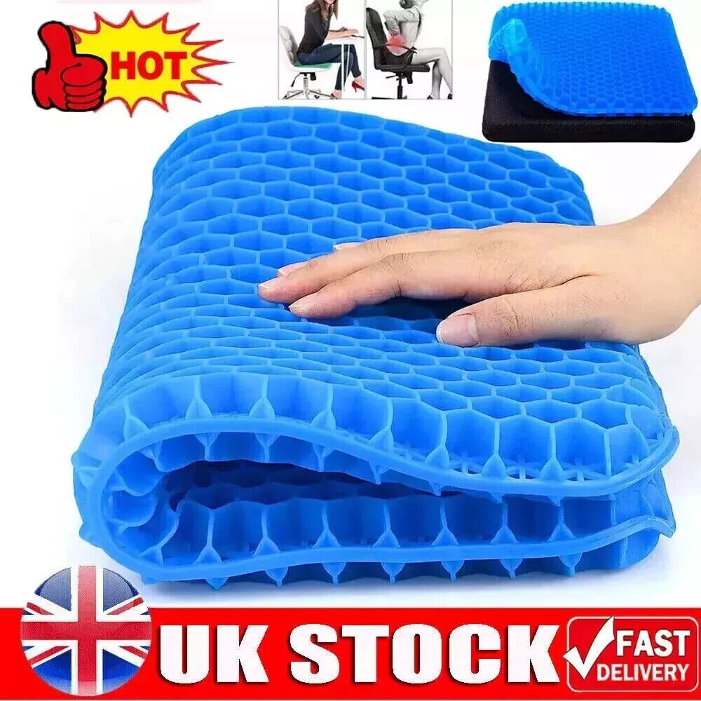 honeycomb breathable   double layer gel cushion egg shaped pressure relief cushion 500 breathable holes no sweating after long sitting suitable for  