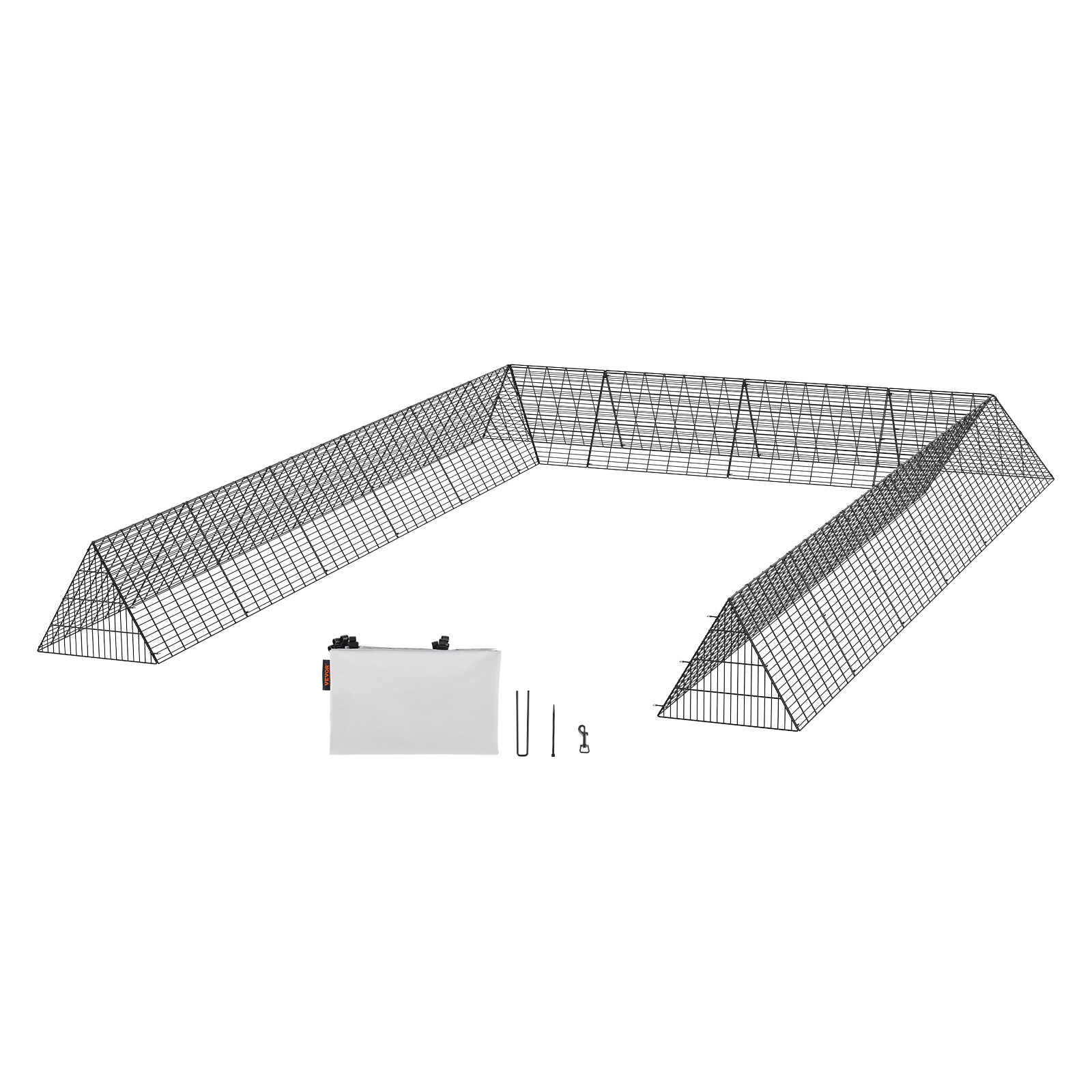 Vevor Chicken Tunnels, 236.2 X 157.5 X 24.2 Inch (lxwxh) Chicken Tunnels For Yard, Tunnels For Outside With Corner Frames, 2 Sets, Suitable For Chickens, Ducks, Rabbits