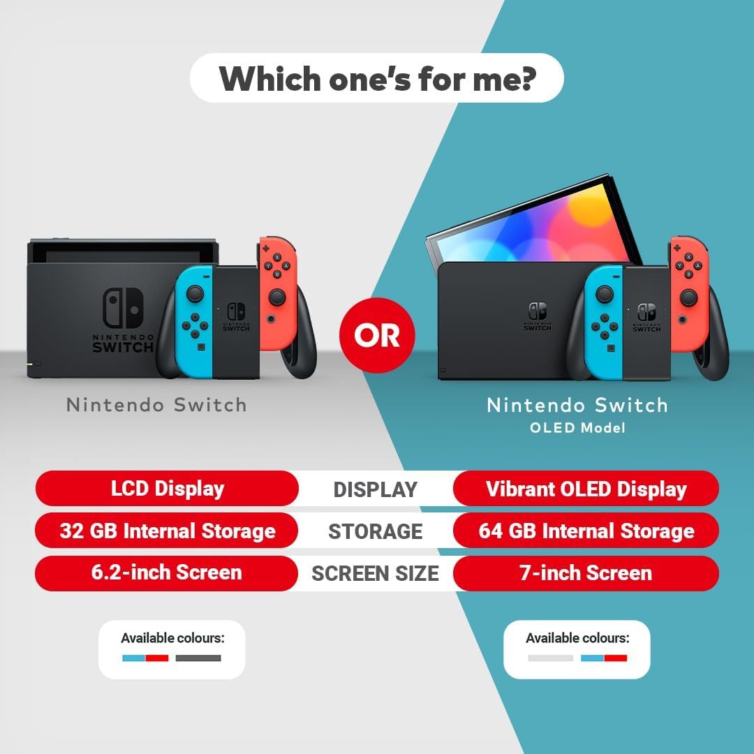 Nintendo Switch - Neon Red/Neon blue