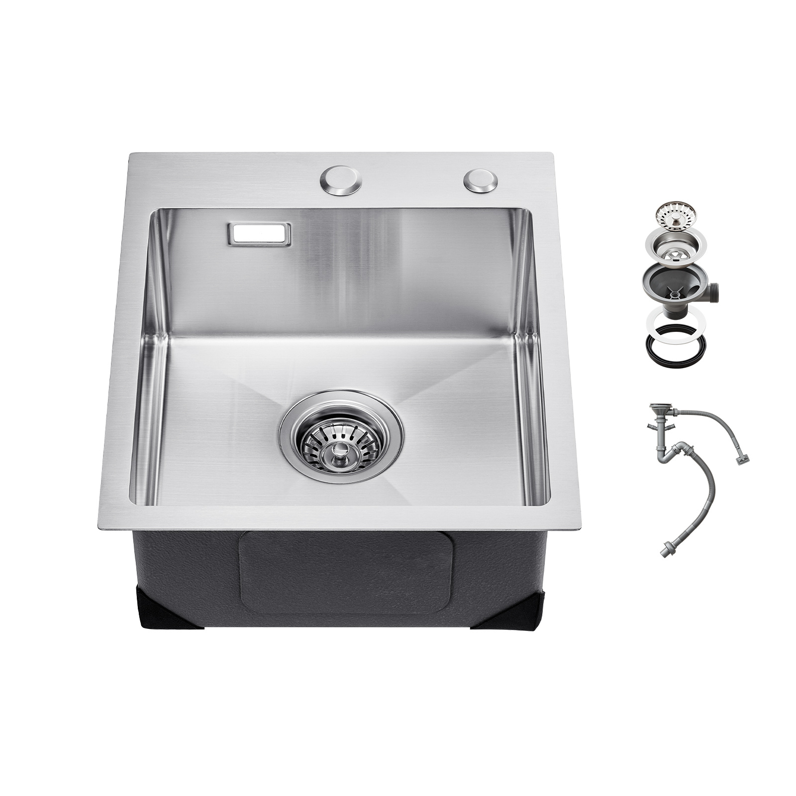 Vevor 40cm Kitchen Sink Single Bowl Basin Stainless