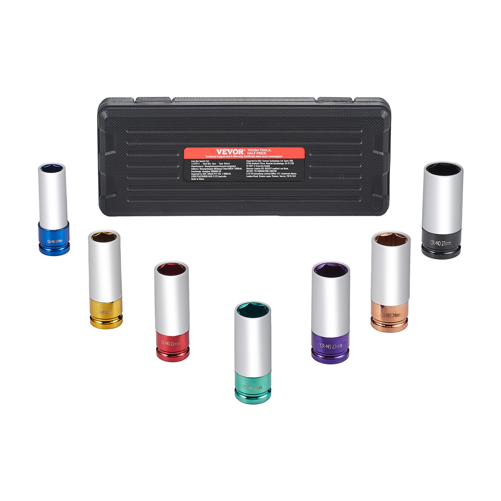Vevor Impact Socket Set 1/2 In Drive Metric 6- Socket 7pcs