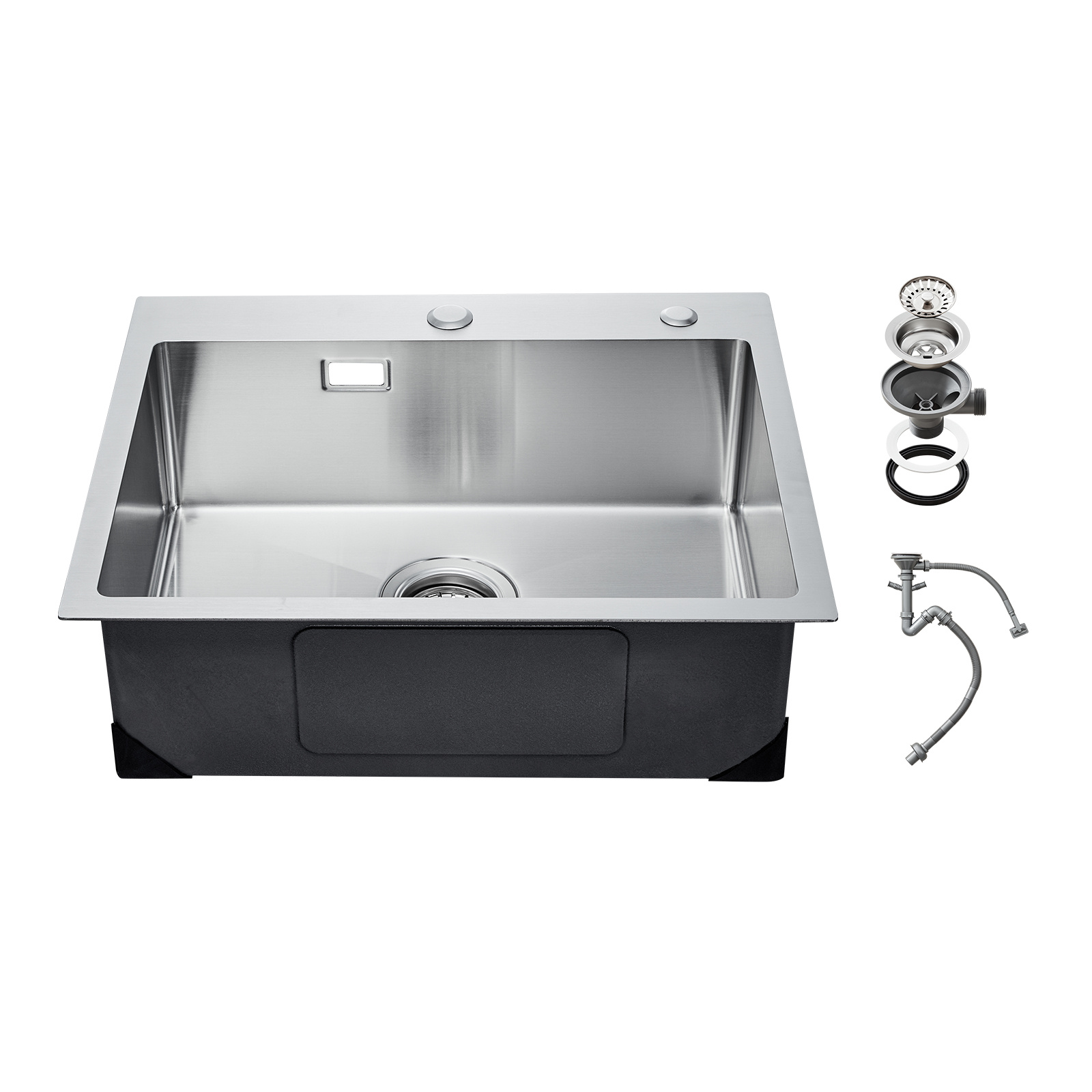 Vevor 55cm Kitchen Sink Single Bowl Basin Stainless